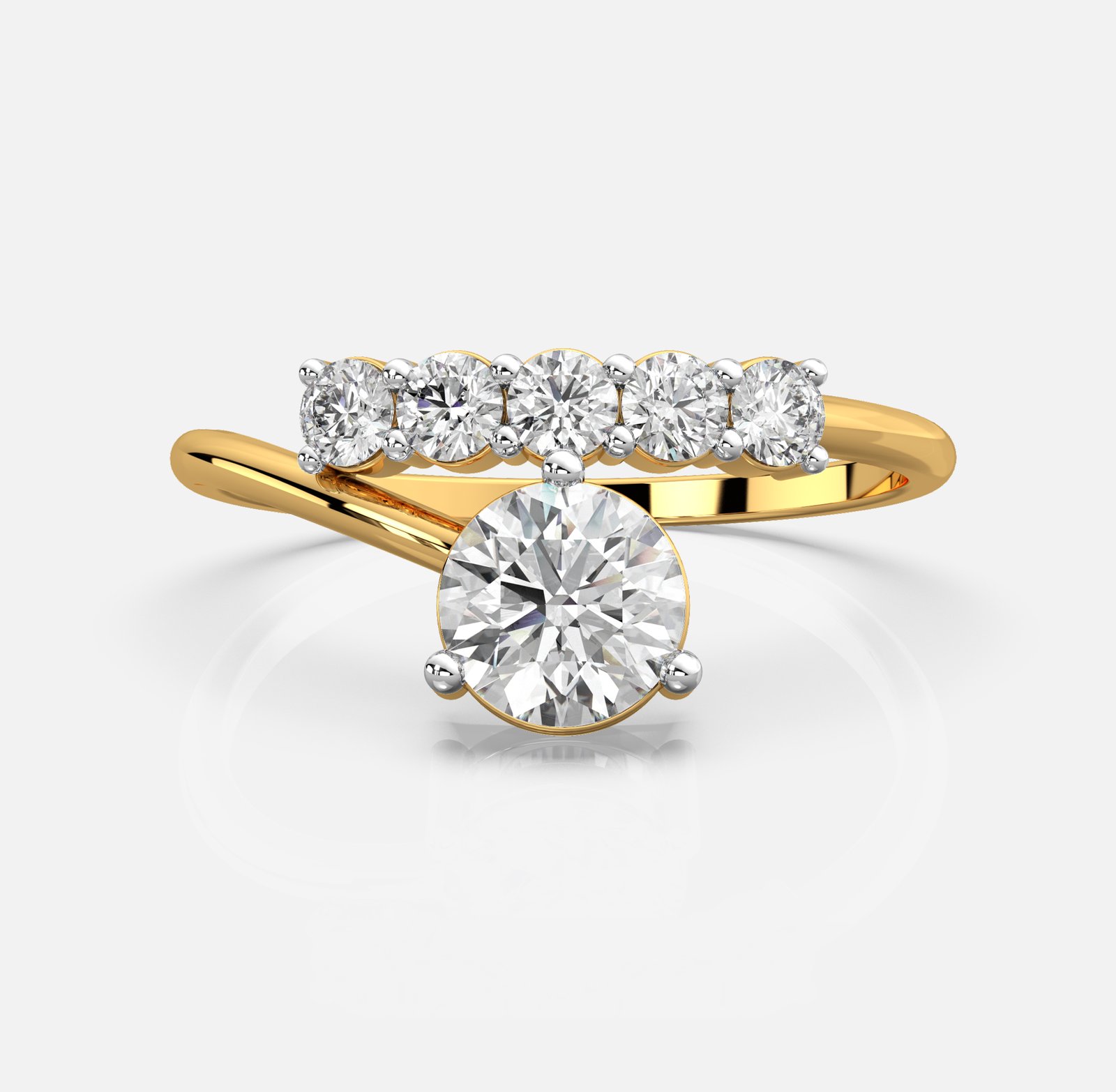 Radiant Cascade Diamond Ring