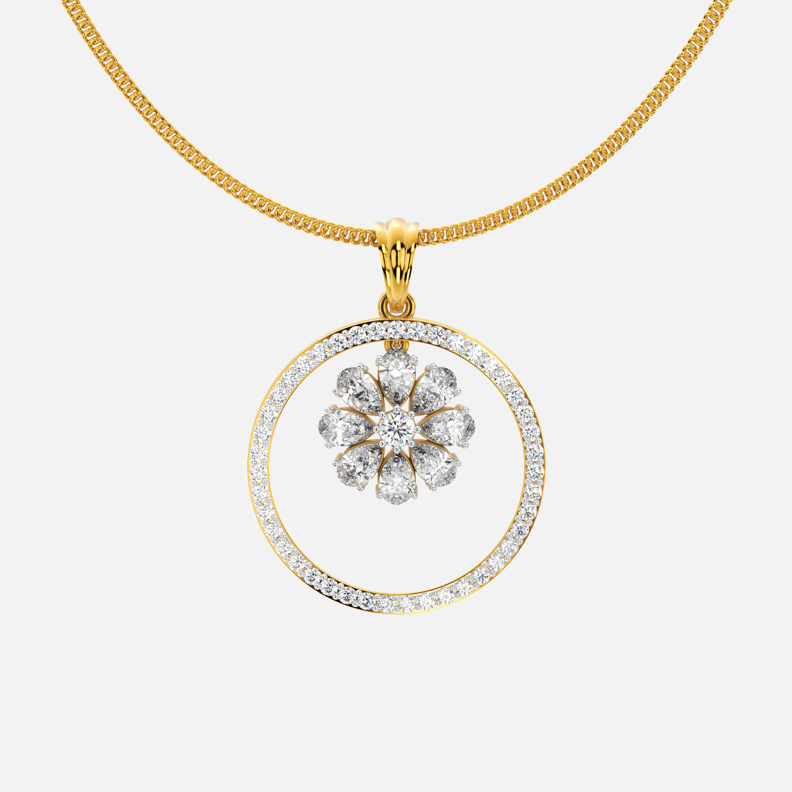 Florence Circle Diamond Pendant