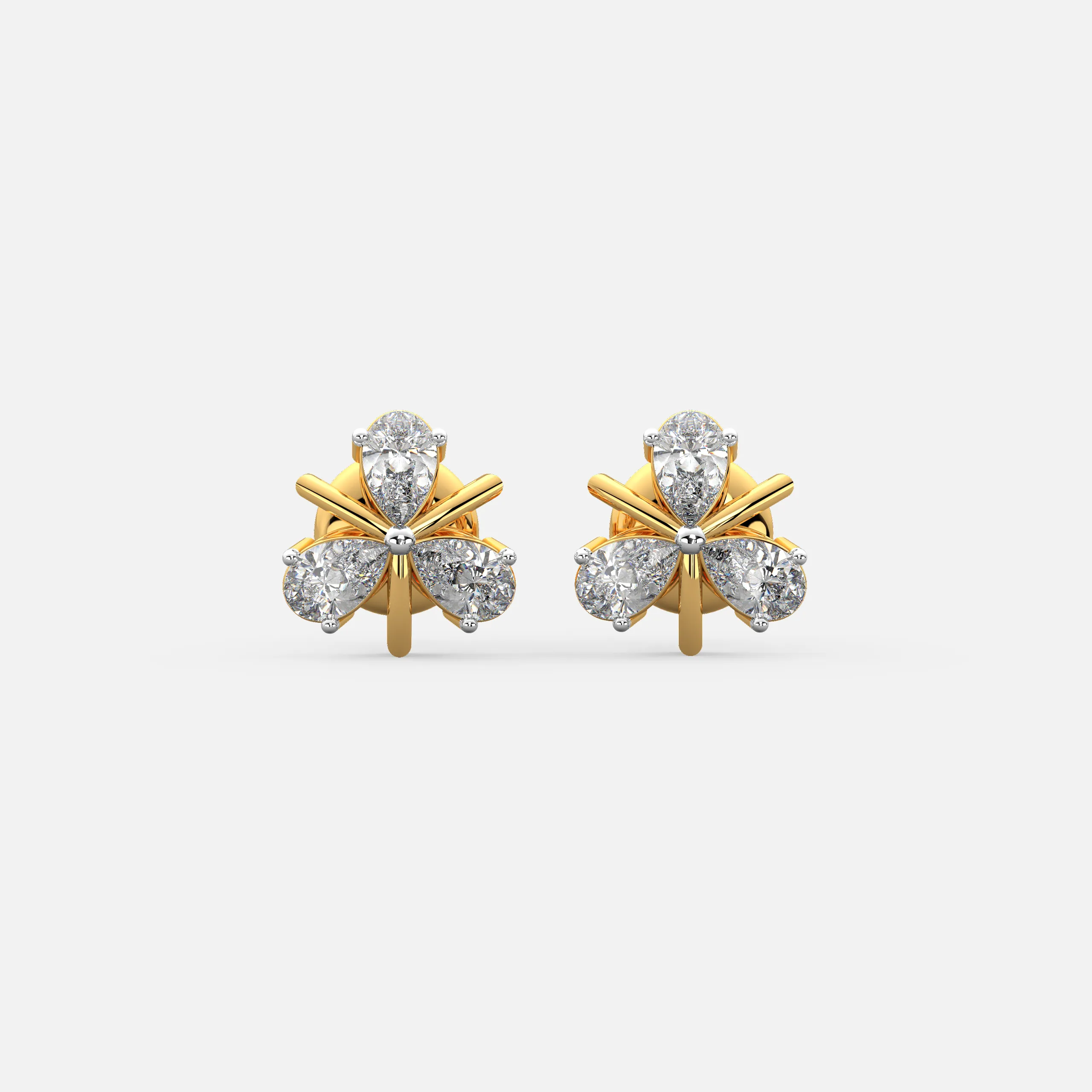 TriPetal Grace Diamond Earrings
