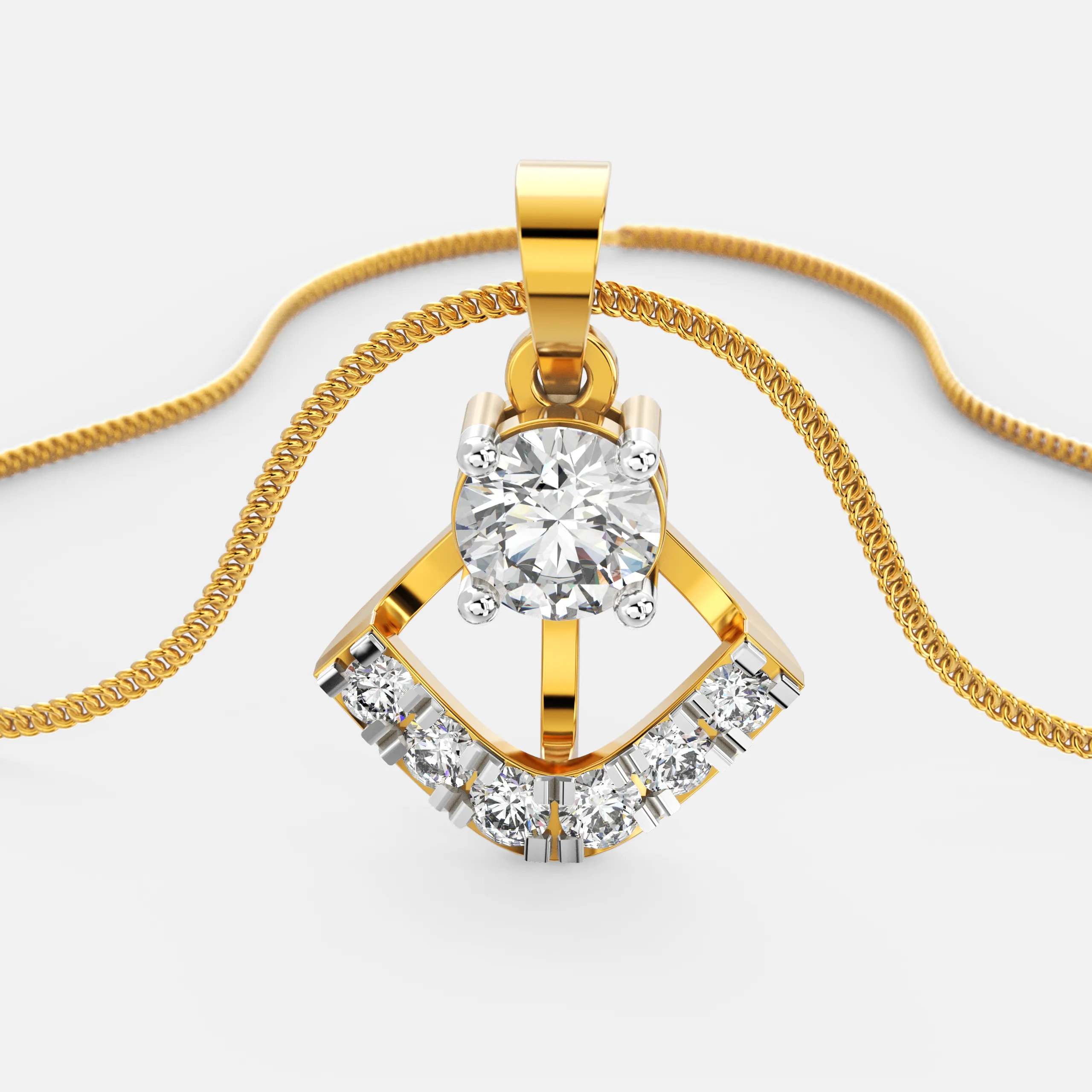 Celeste Arc Diamond Pendant