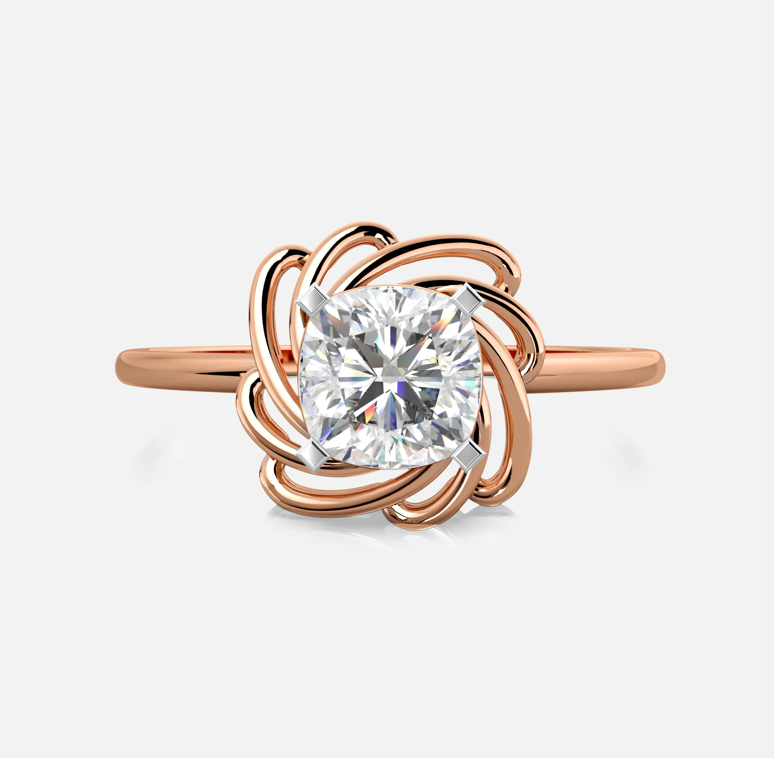 Knot Solitaire Diamond Ring