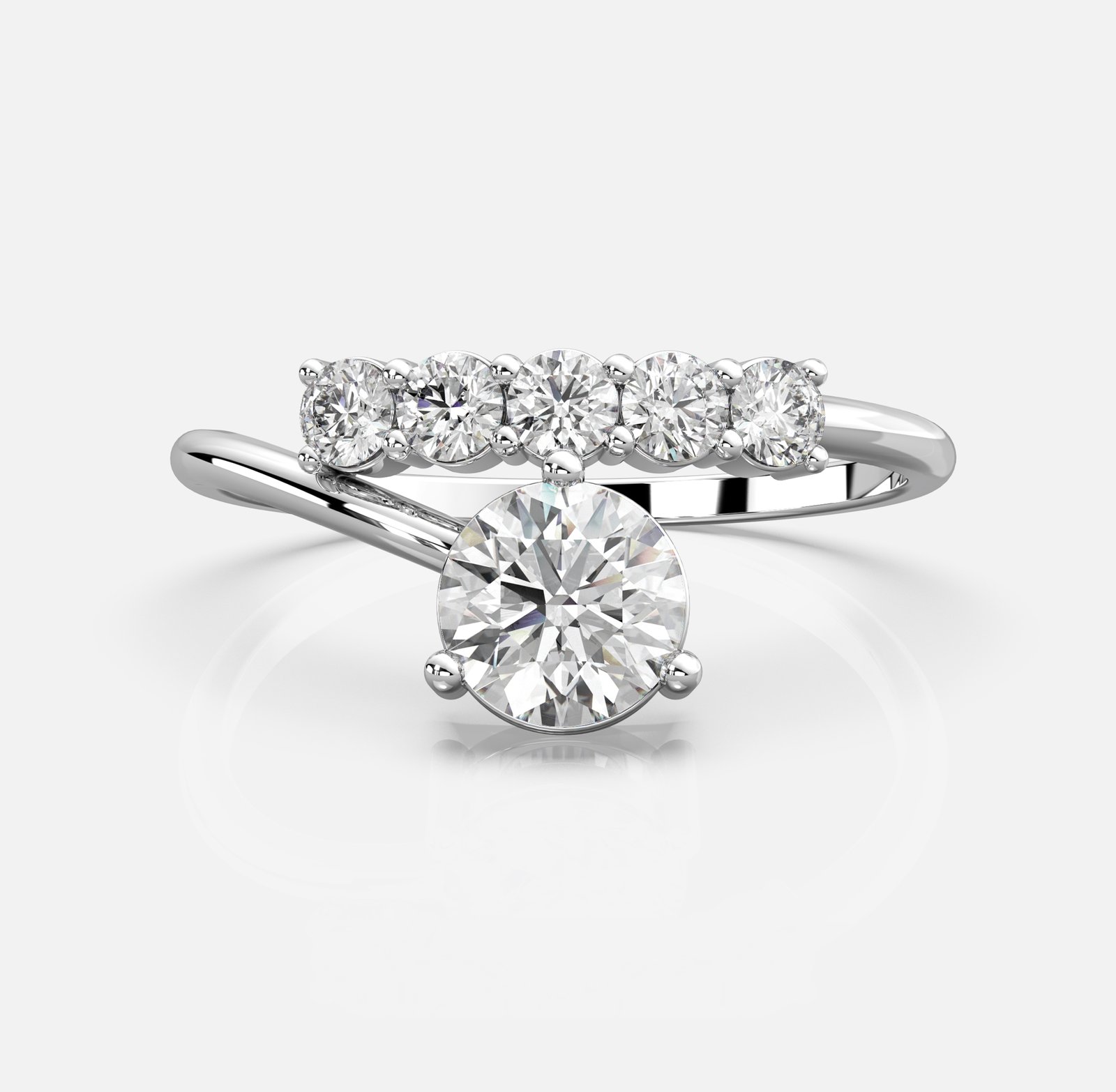 Radiant Cascade Diamond Ring