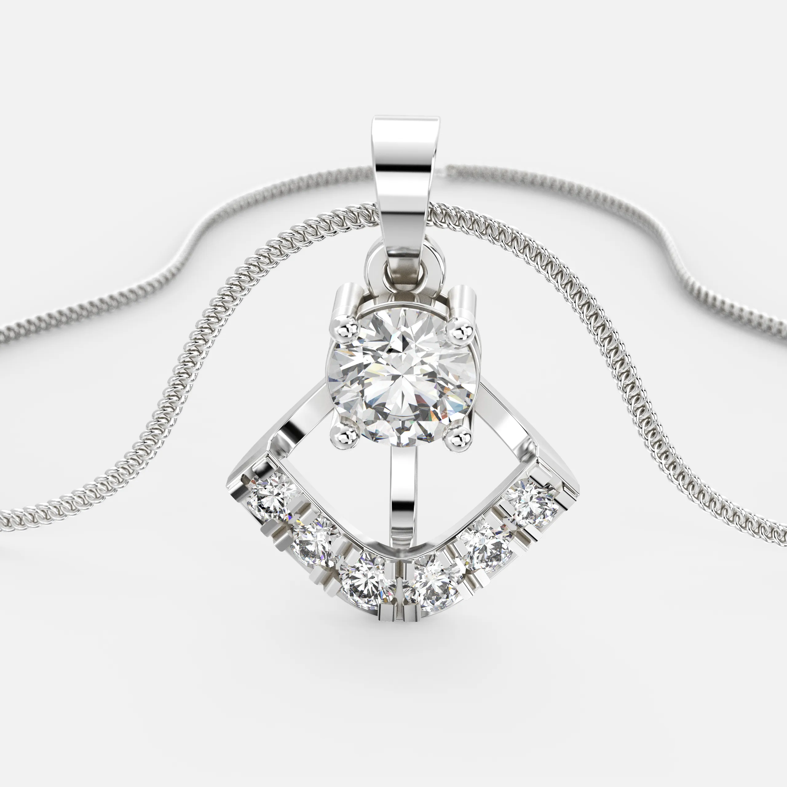 Celeste Arc Diamond Pendant