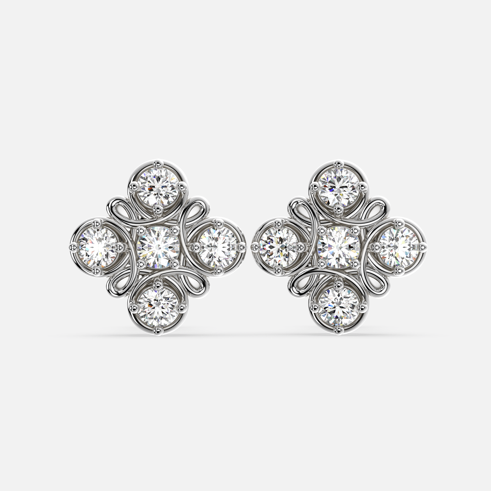 Bloom Knot Diamond Earrings