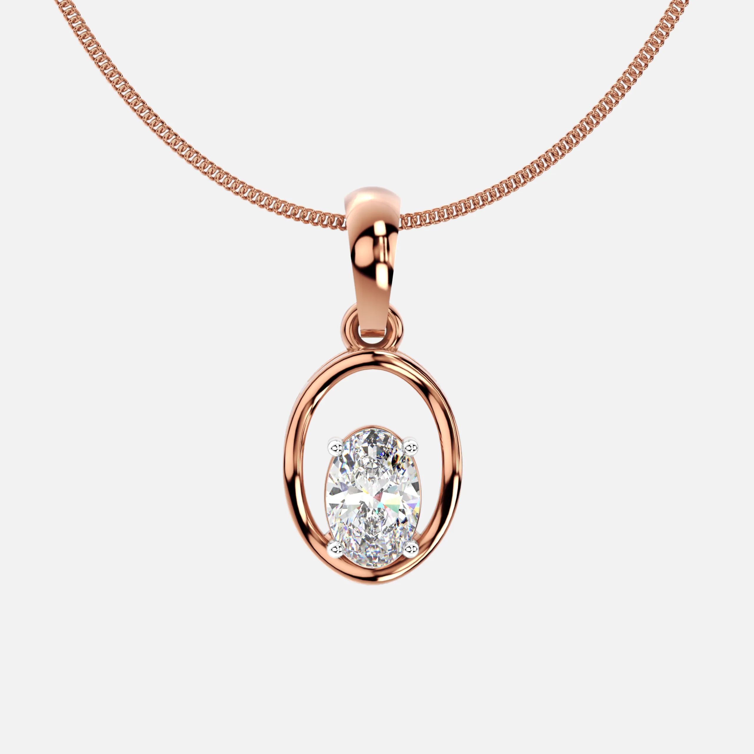 Oval Grace Diamond Pendant