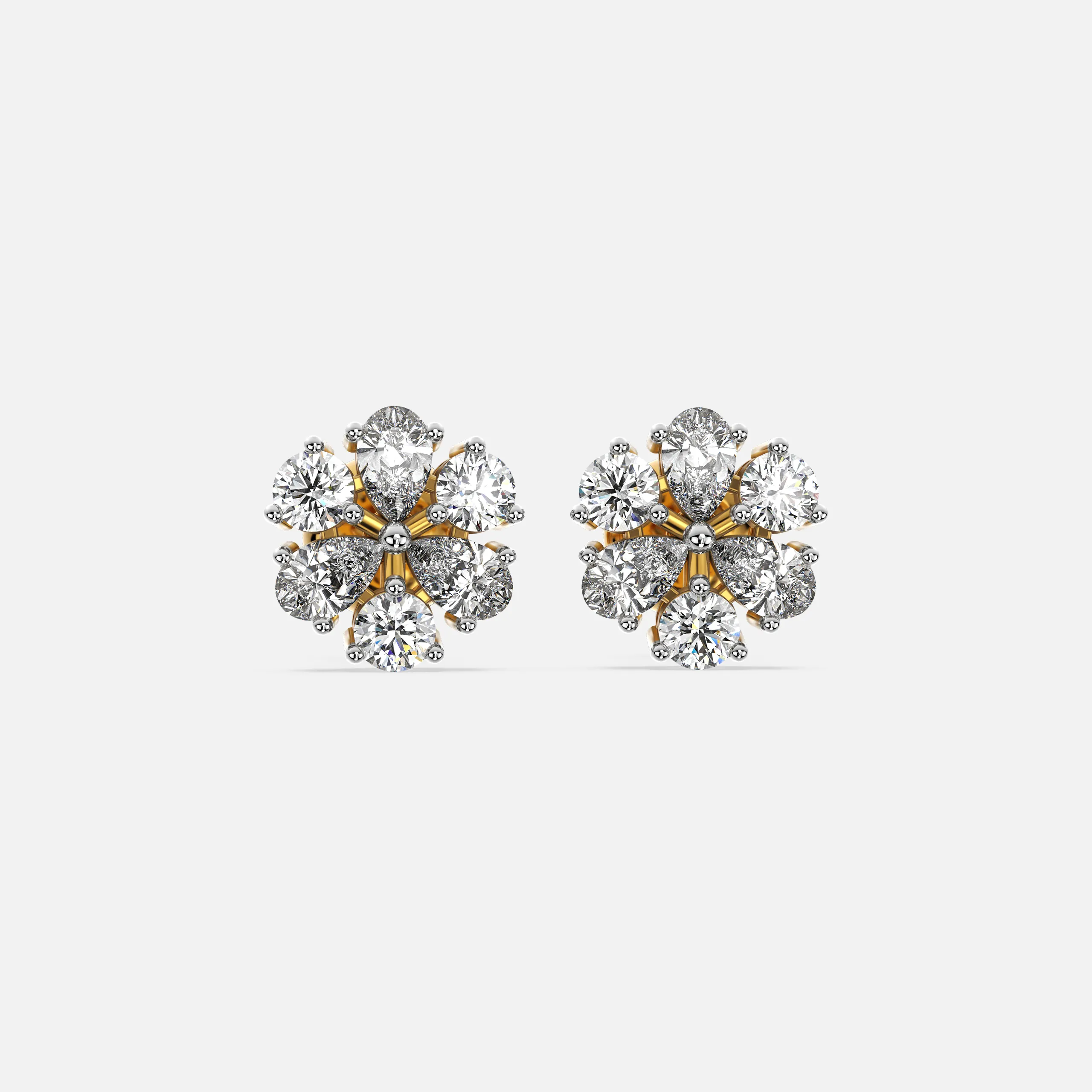 Floral Cluster Diamond Earring