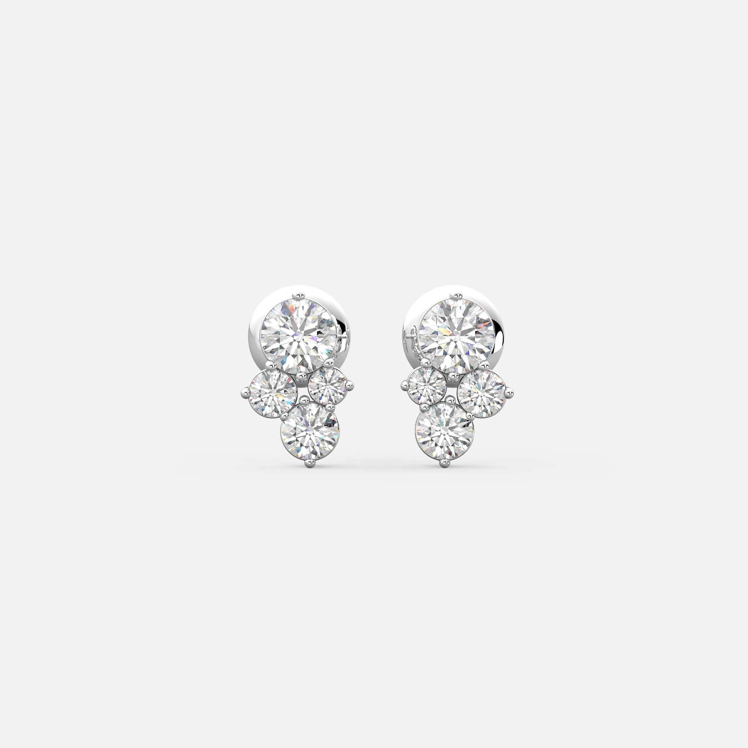 Petal Crest Diamond Earrings
