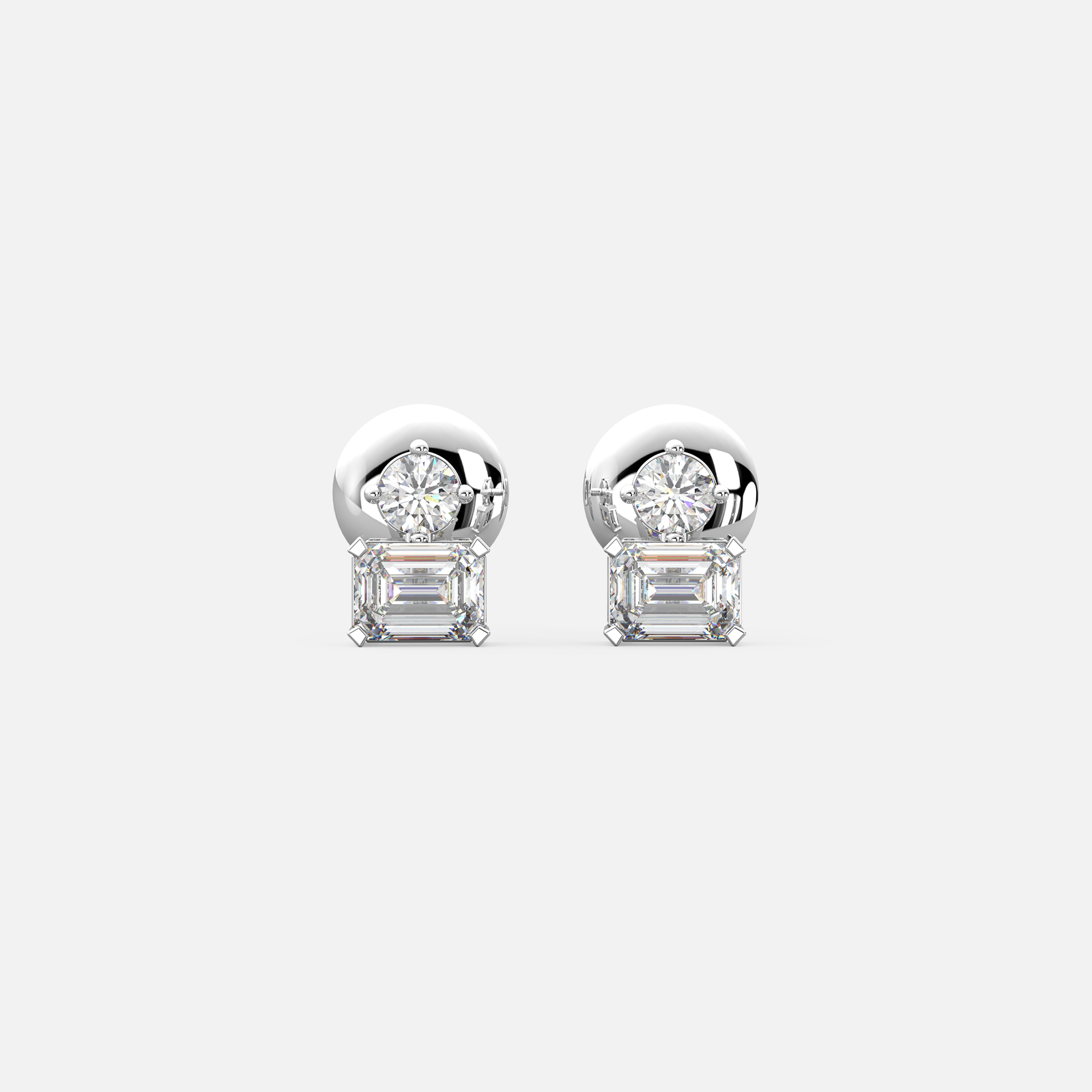 Radiant Duo Diamond Earrings