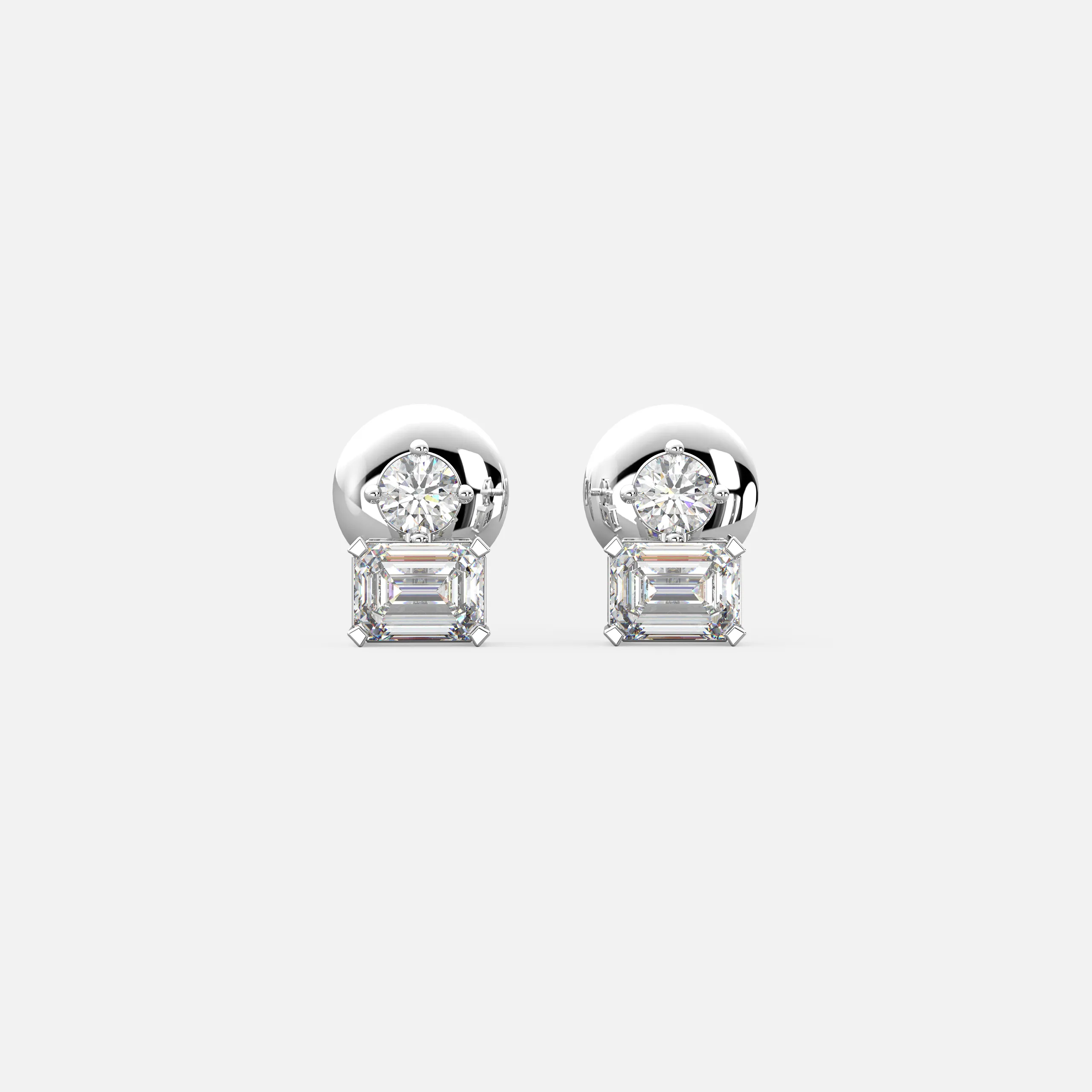 Radiant Duo Diamond Earrings
