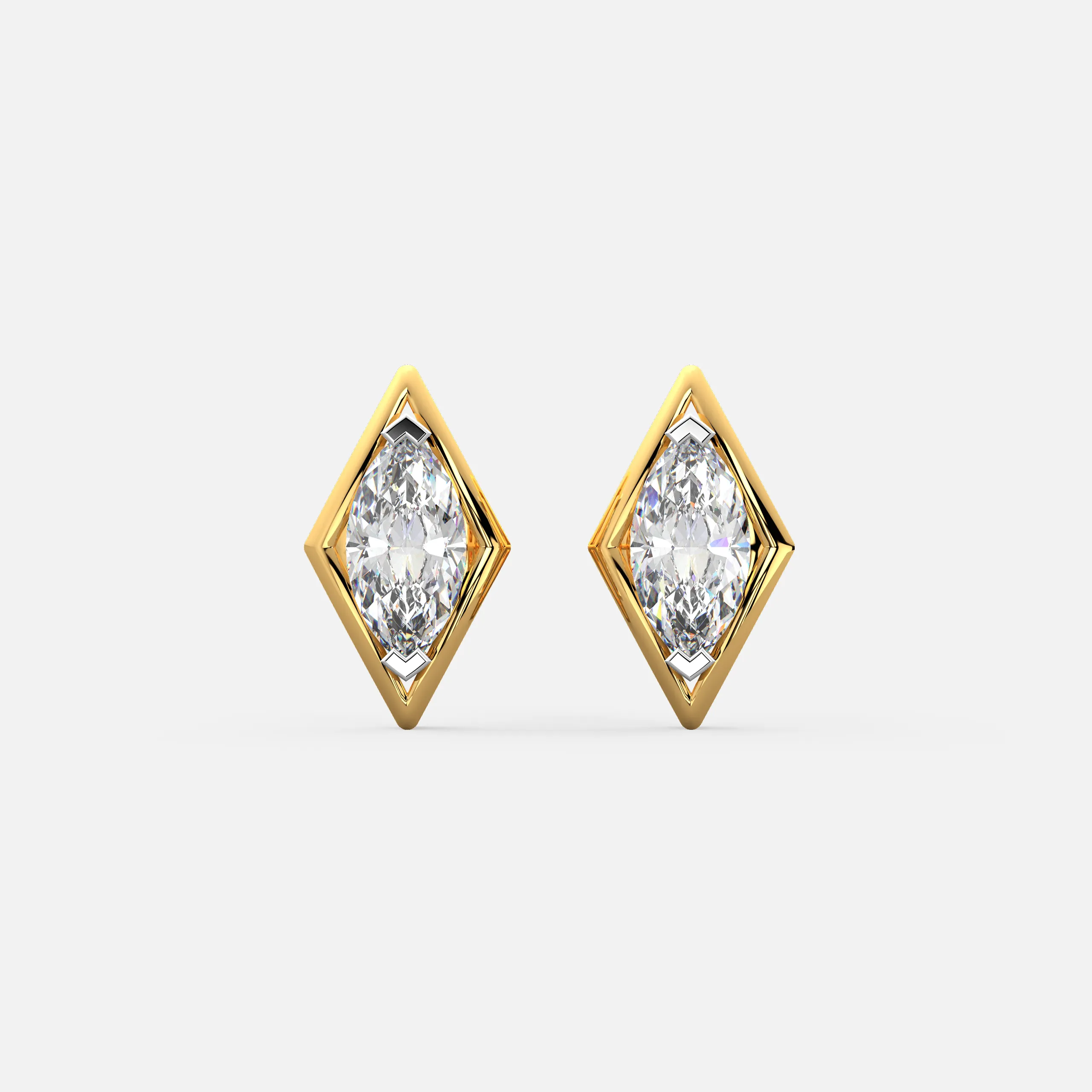 Marquise Kite Halo Earrings