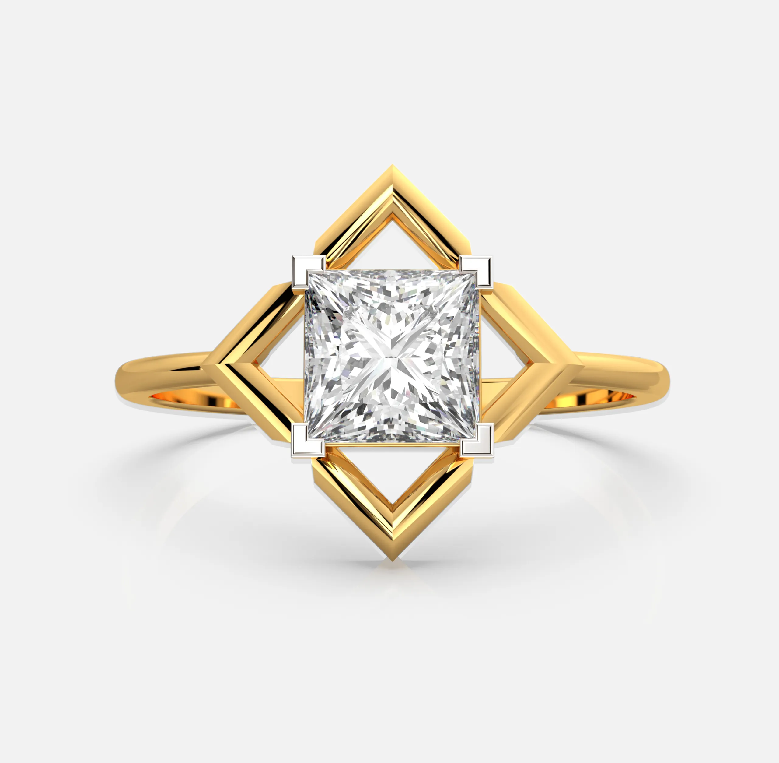 Radiant Prism Diamond Ring