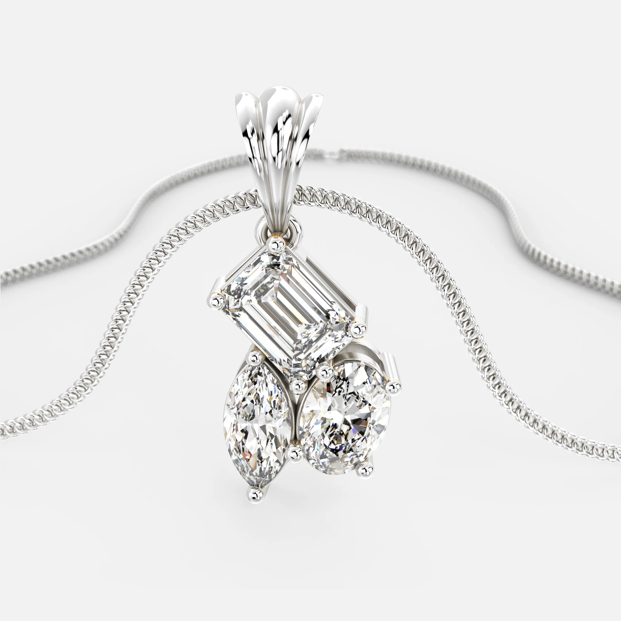 Trinity Spark Diamond Pendant