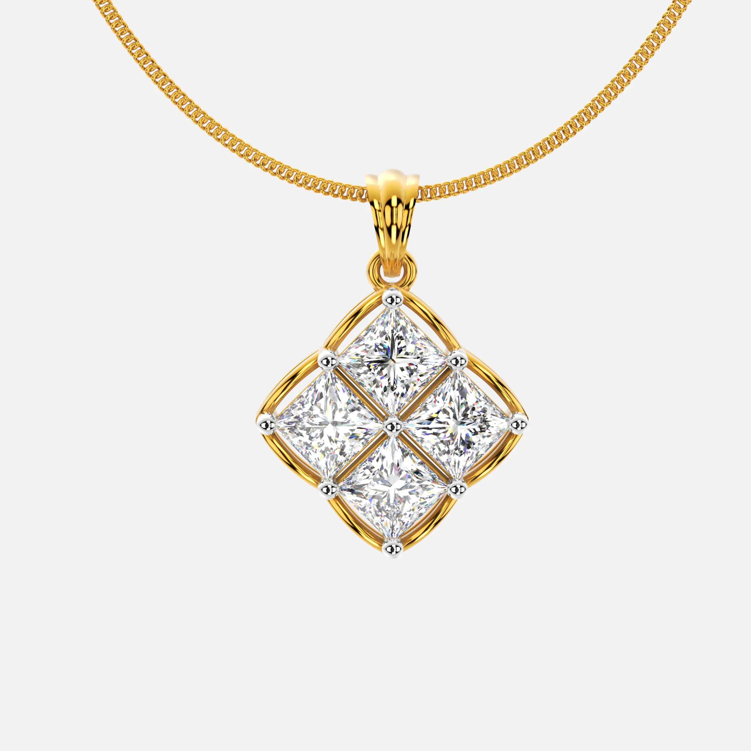 Quadra Prism Diamond Pendant