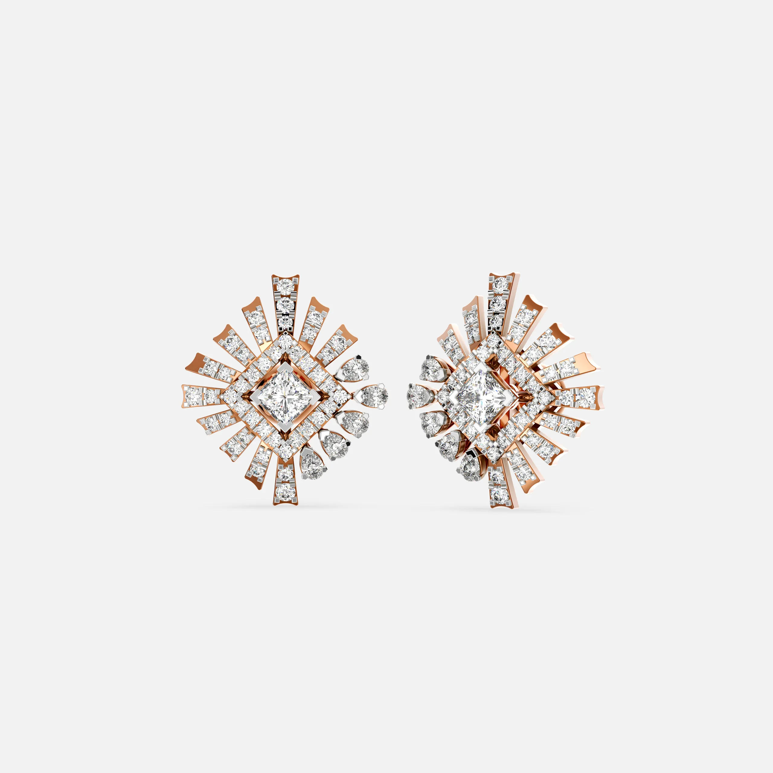 Solaria Radiant Diamond Earrings