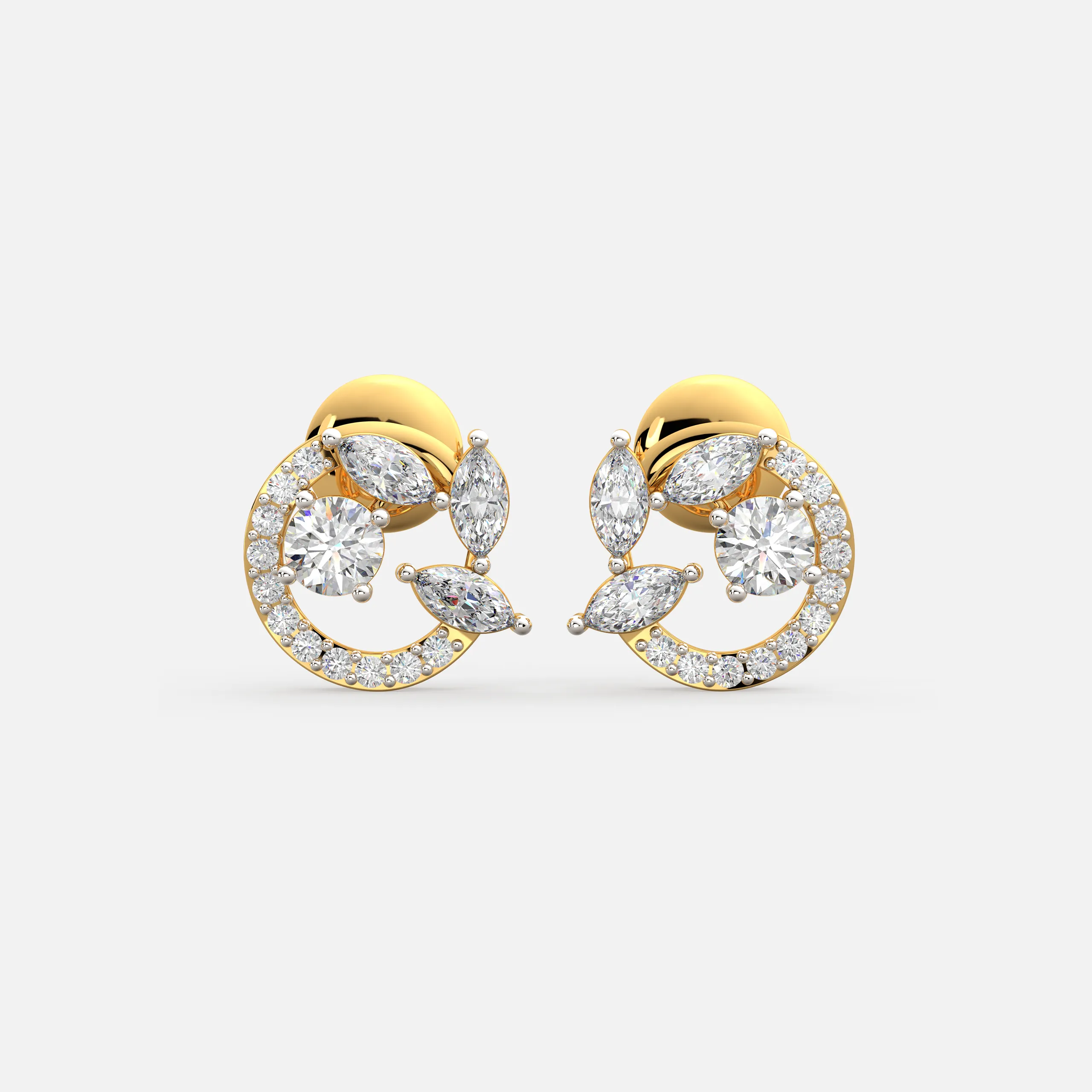Orbit Bloom Diamond Earrings