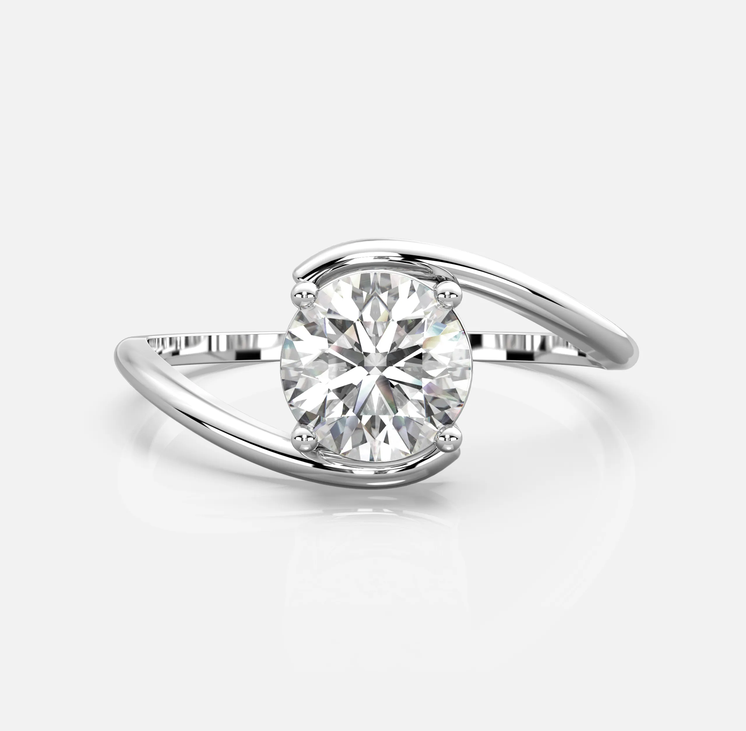Graceful Bypass Diamond Ring
