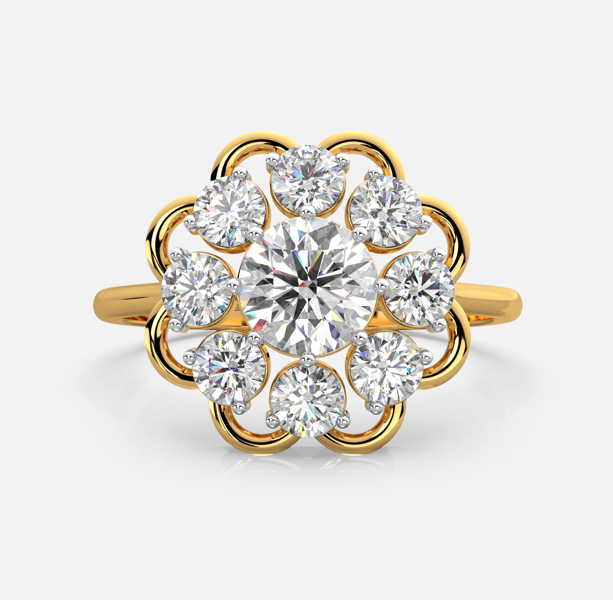 Floral Radiance Diamond Ring