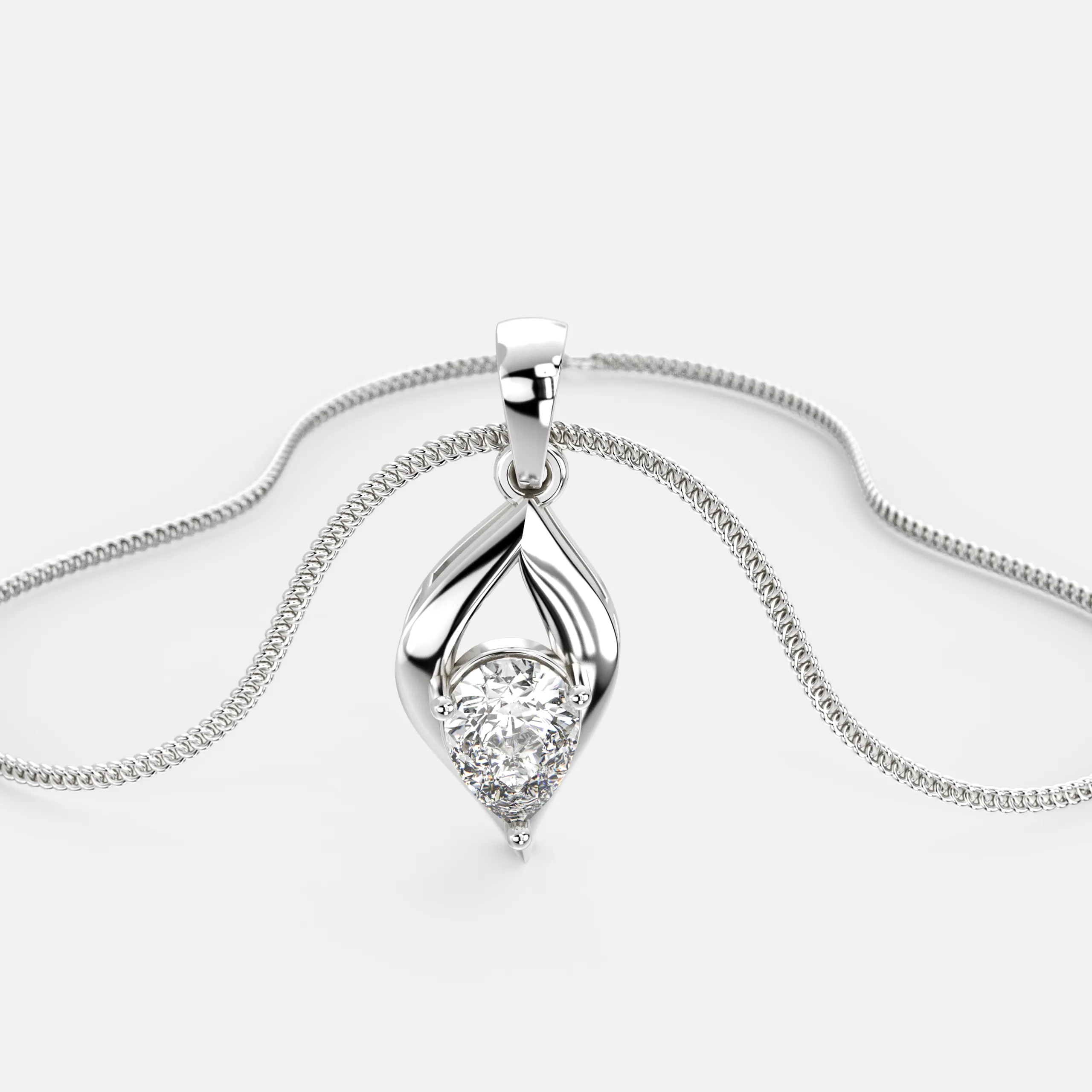 Leaf Luxe Diamond Pendant