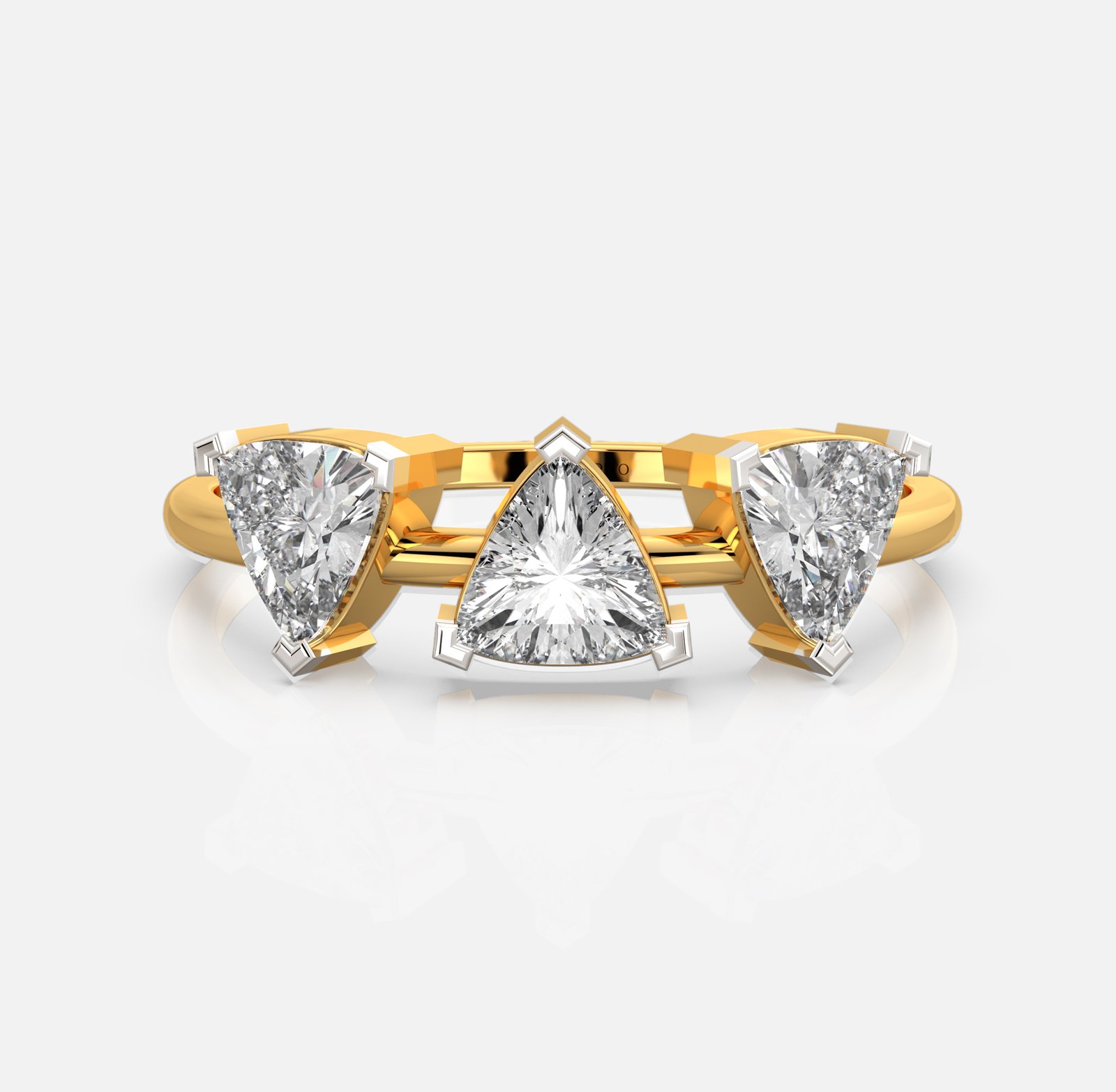 Trio Trilliant Diamond Ring