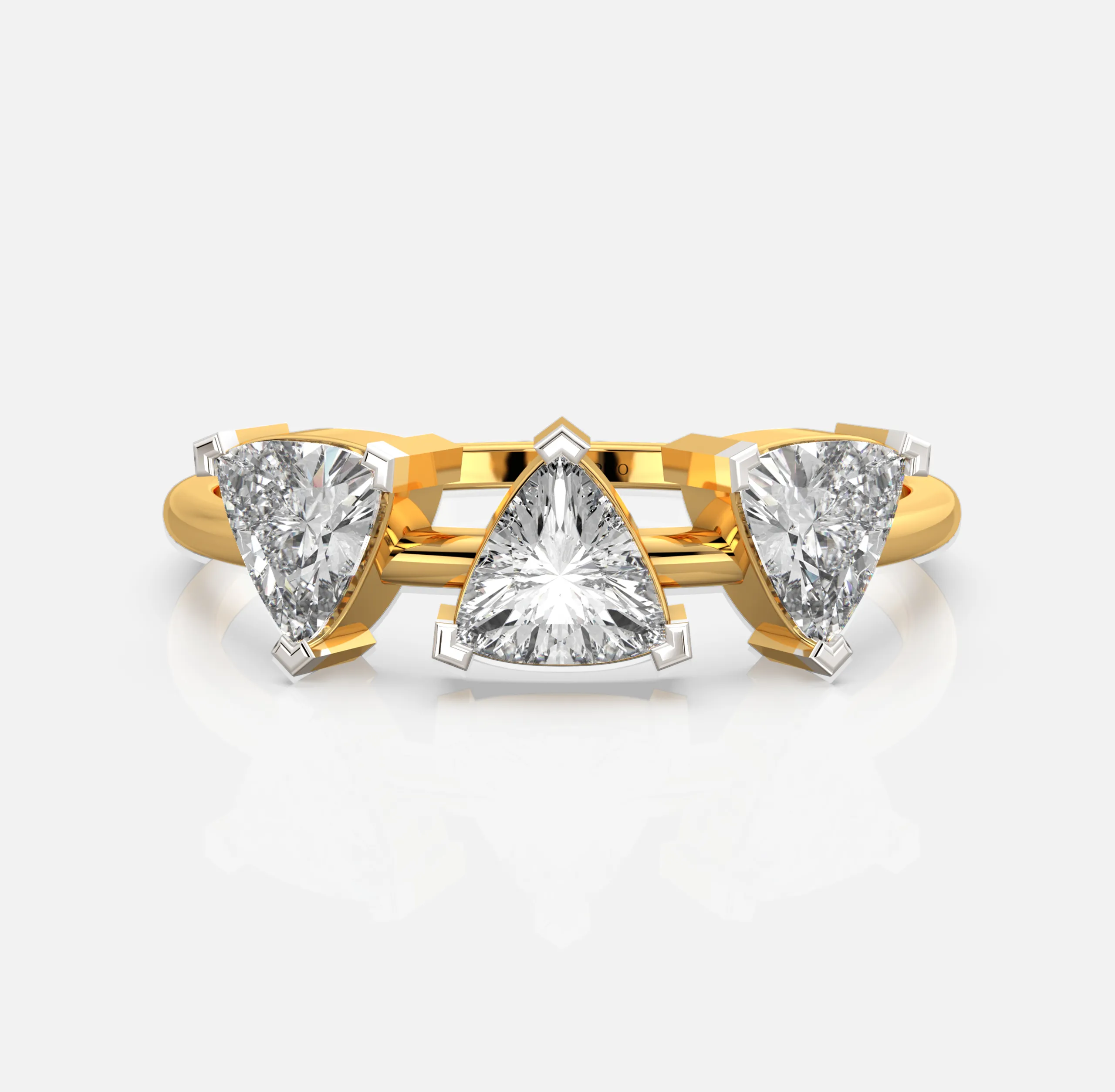 Trio Trilliant Diamond Ring