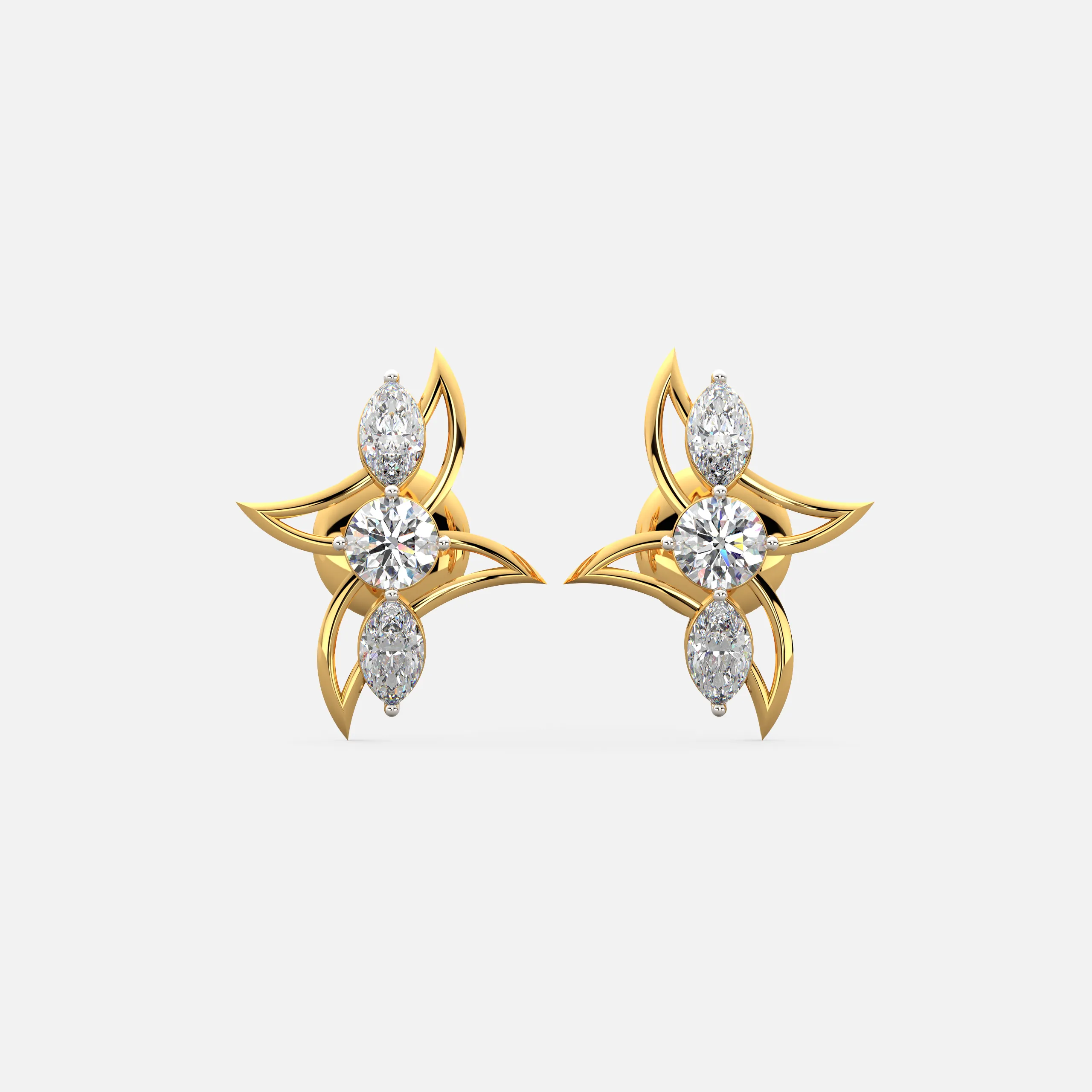 Whisper Curve Diamond Earrings