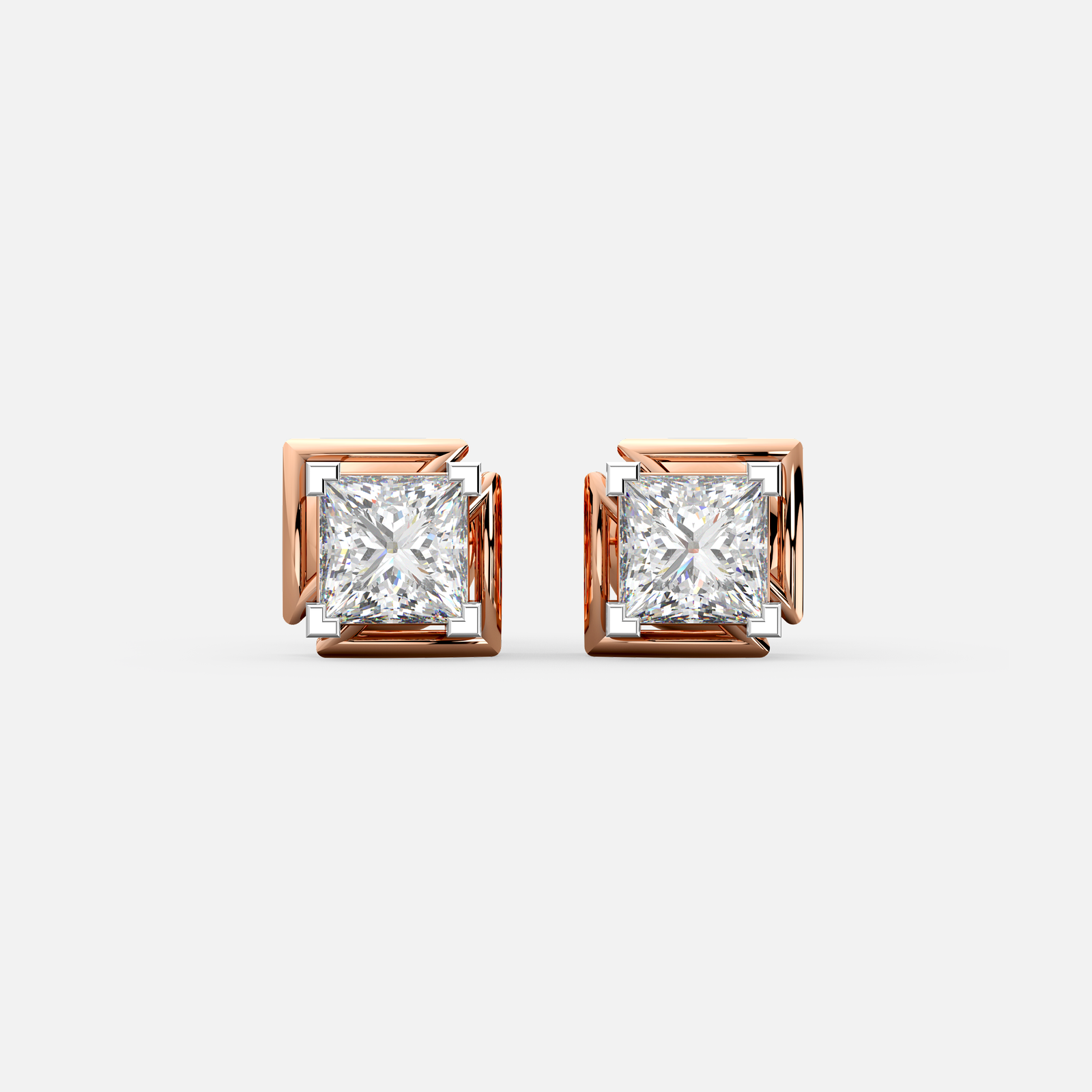 Prism Frame Diamond Studs
