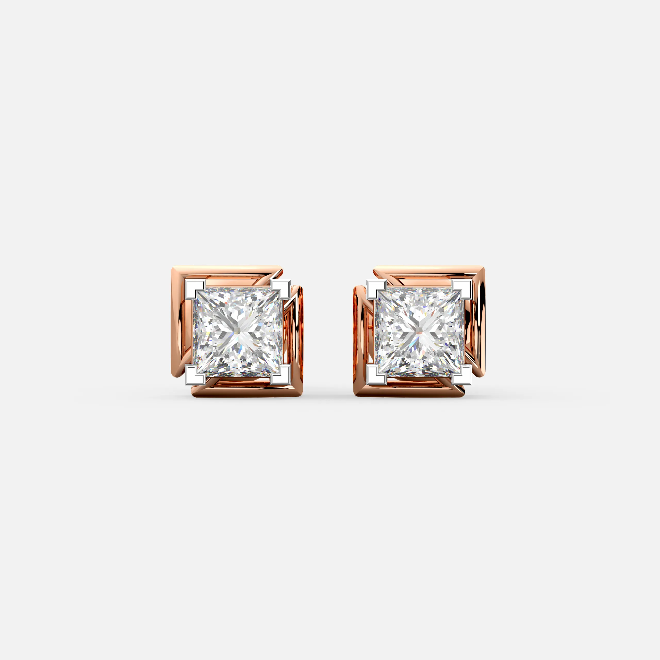 Prism Frame Diamond Studs