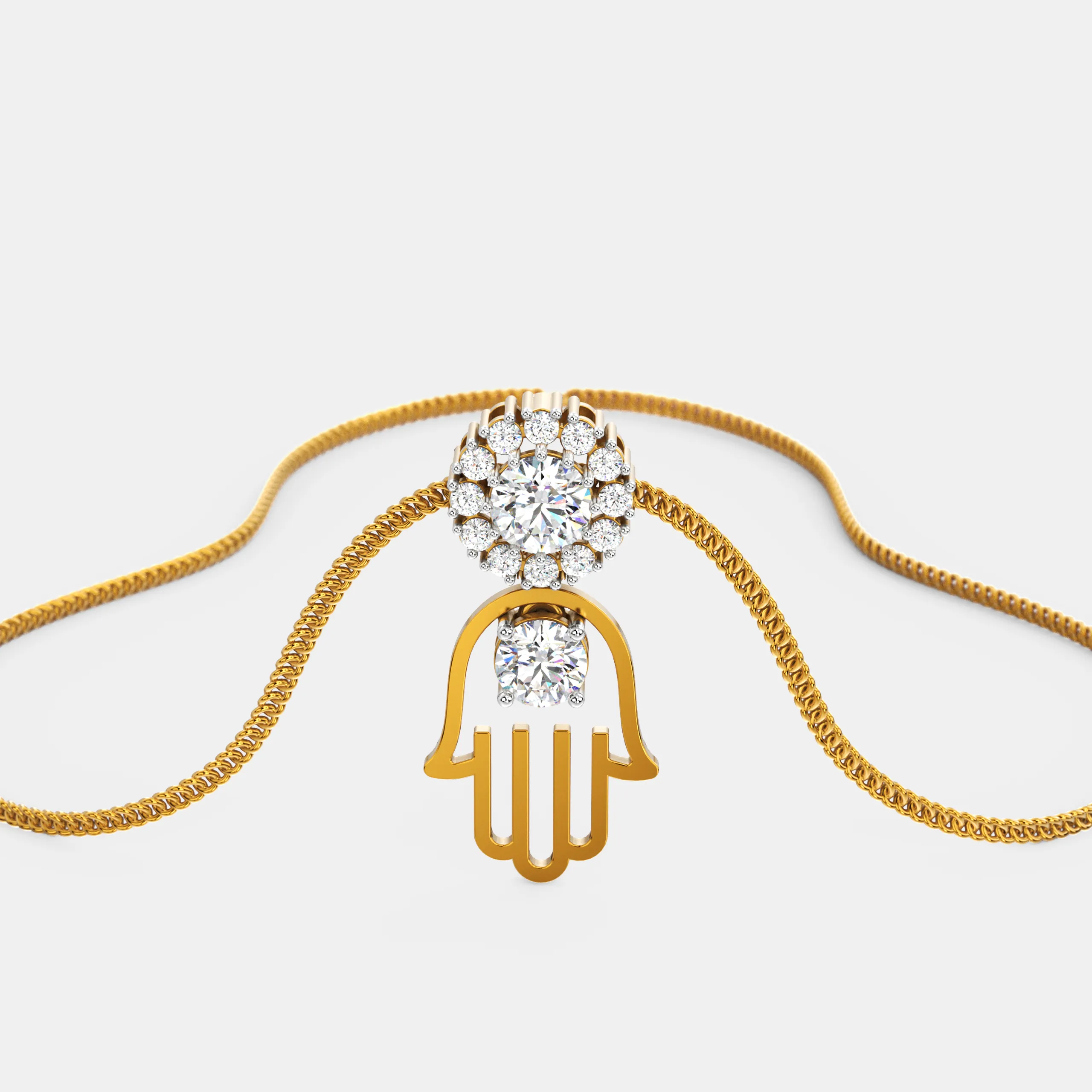 Divine Hamsa Diamond Pendant