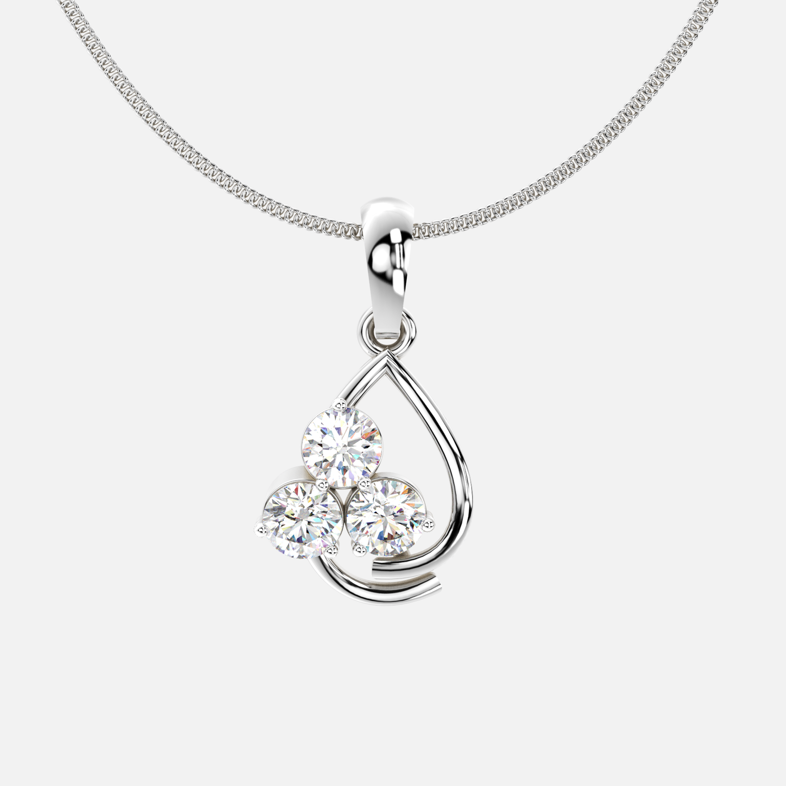 Trinity Spark Diamond Pendant