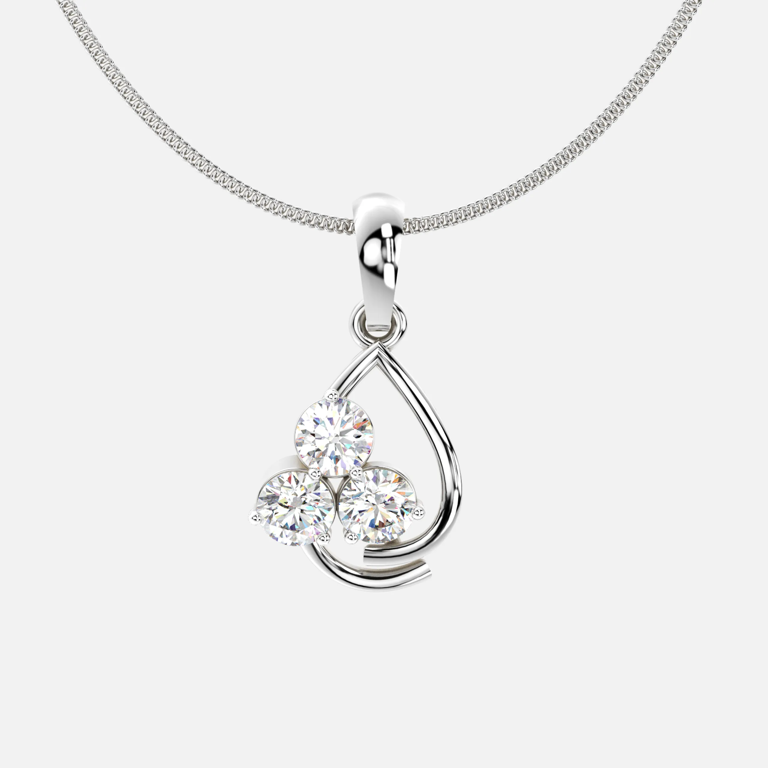 Trinity Spark Diamond Pendant