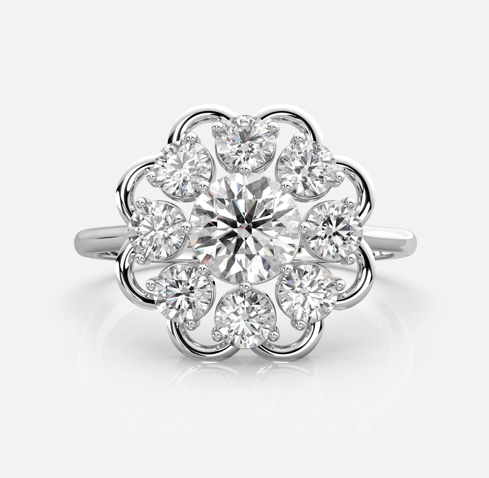 Floral Radiance Diamond Ring