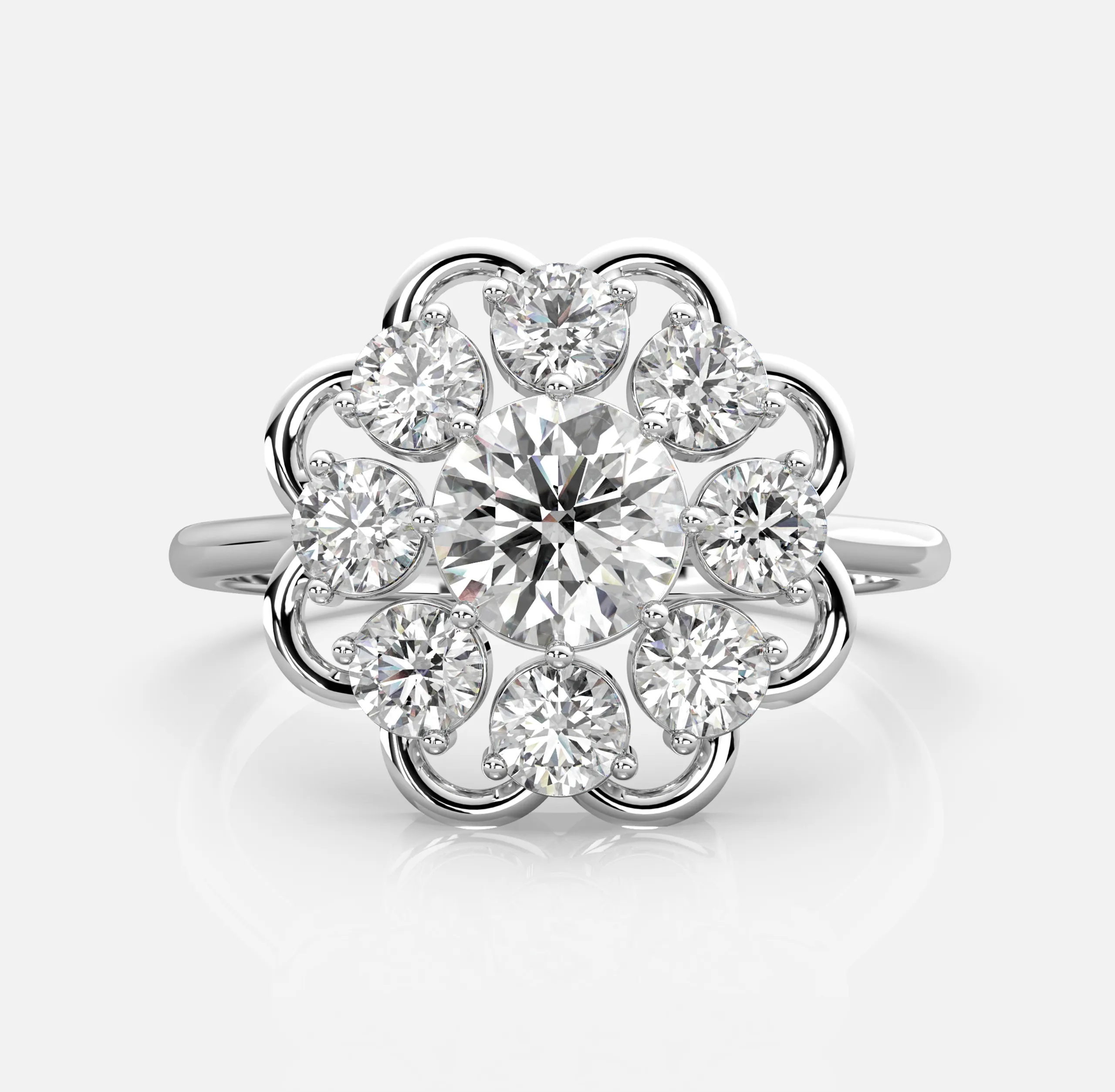 Floral Radiance Diamond Ring