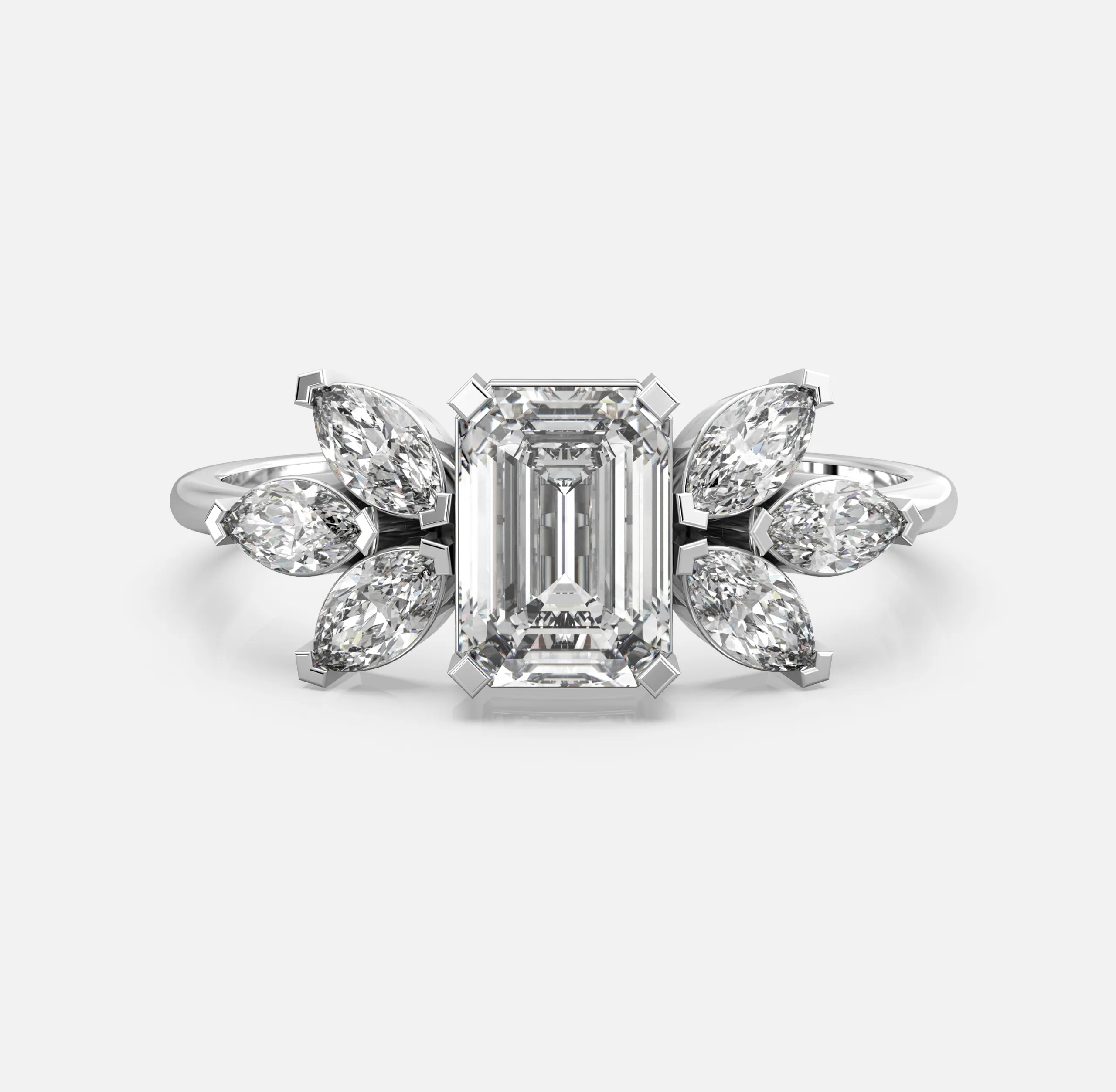 Lustre Petal Diamond Ring