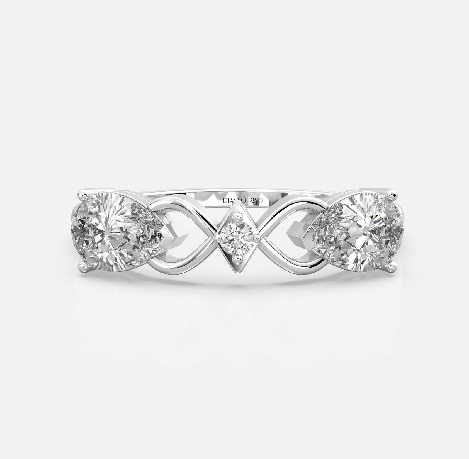 Dual Pear Embrace Diamond Ring
