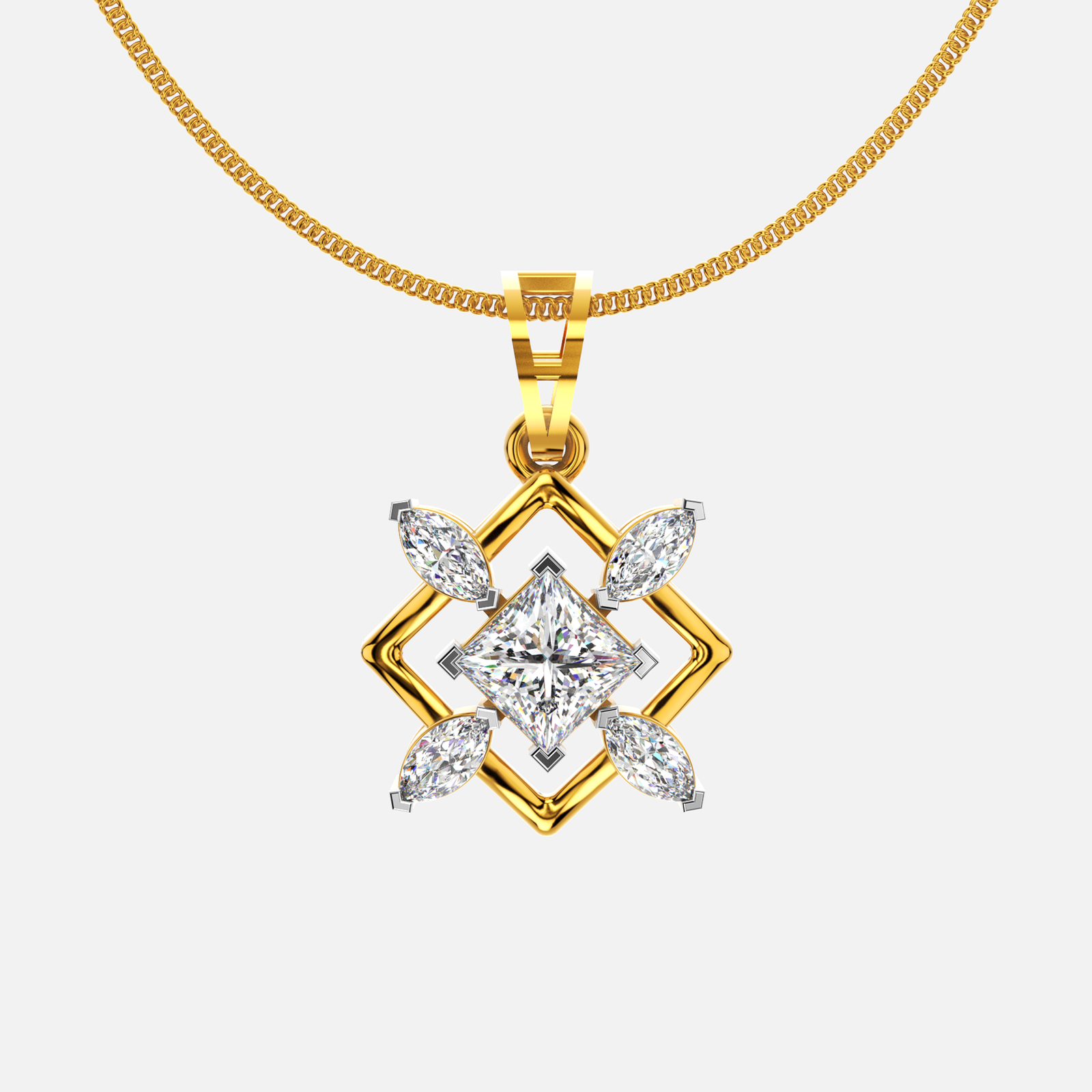 Radiant Marquis Cluster Pendant