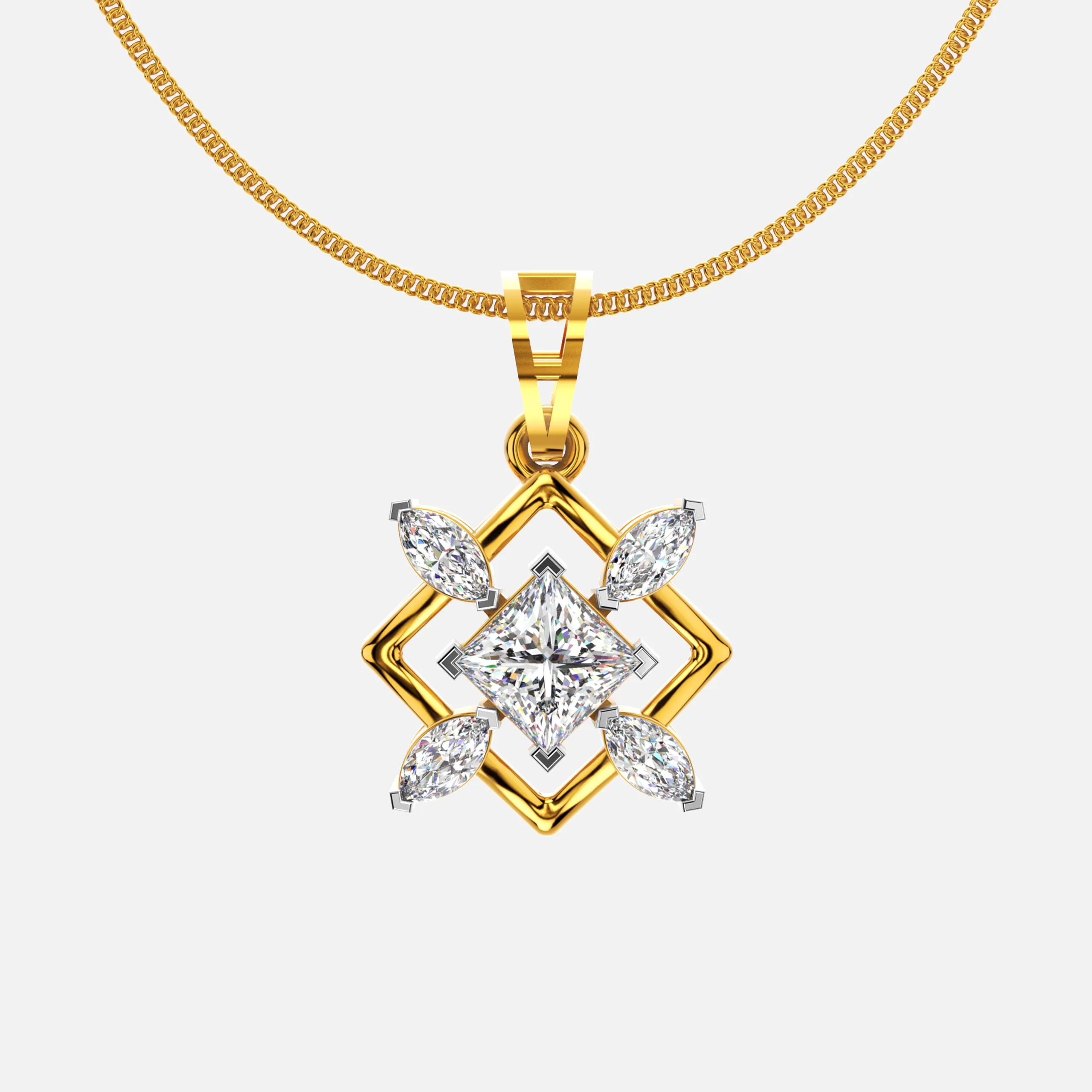 Radiant Marquis Cluster Pendant