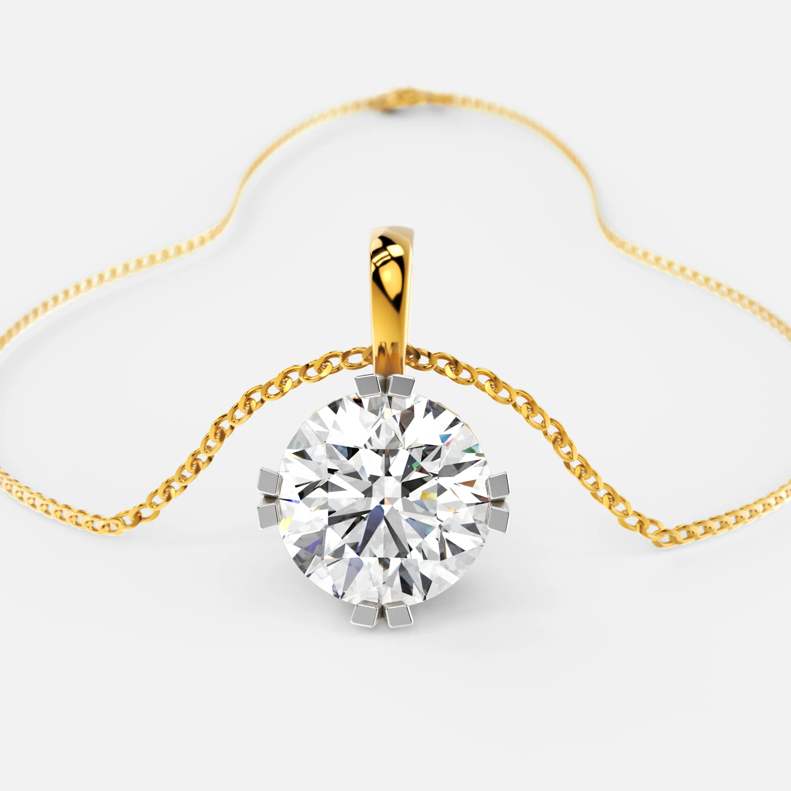 Round Faceted Pendant