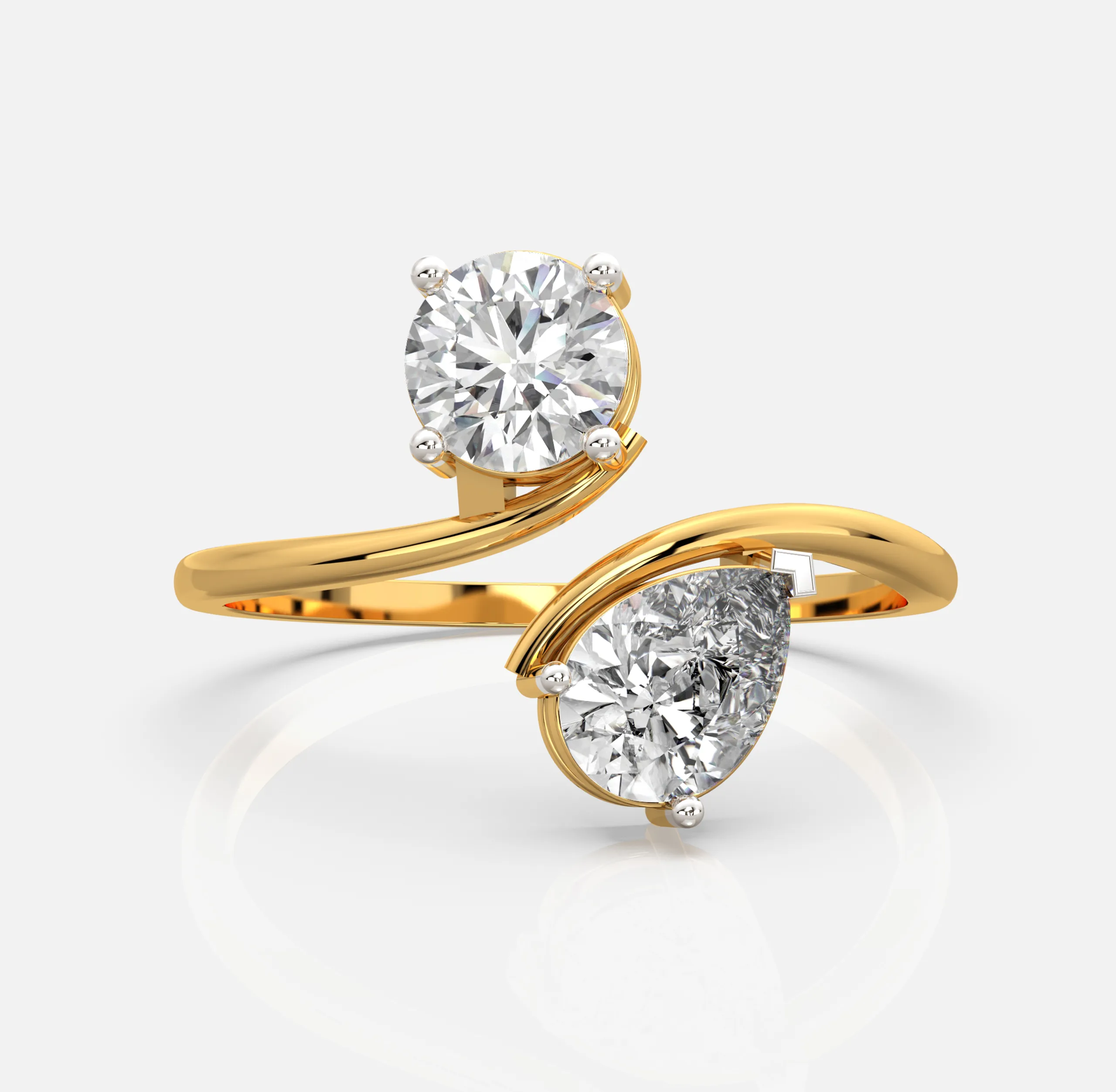 Twin Aura Diamond Ring