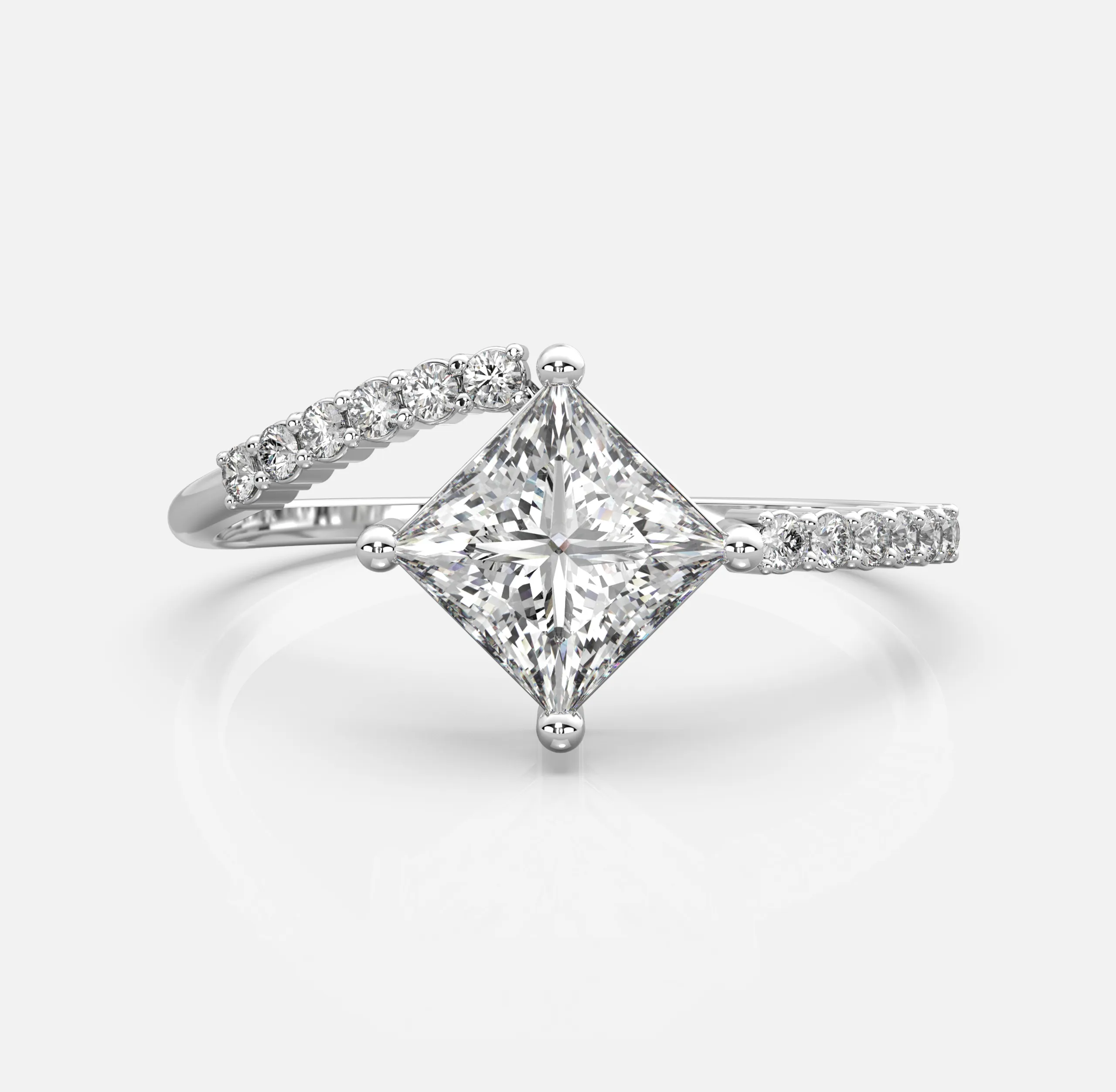 Princess Twist Diamond Ring