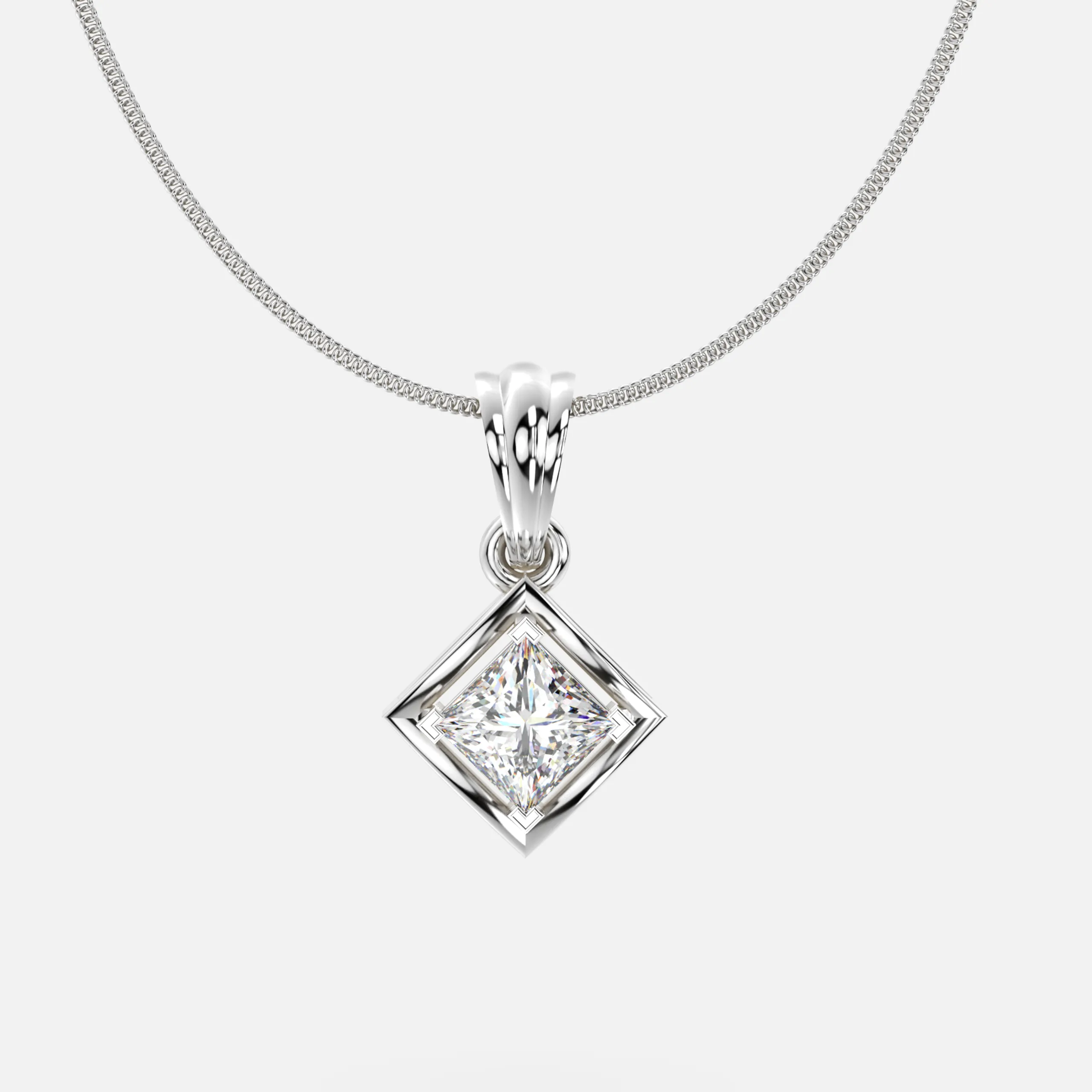 Radiant Prism Diamond Pendant