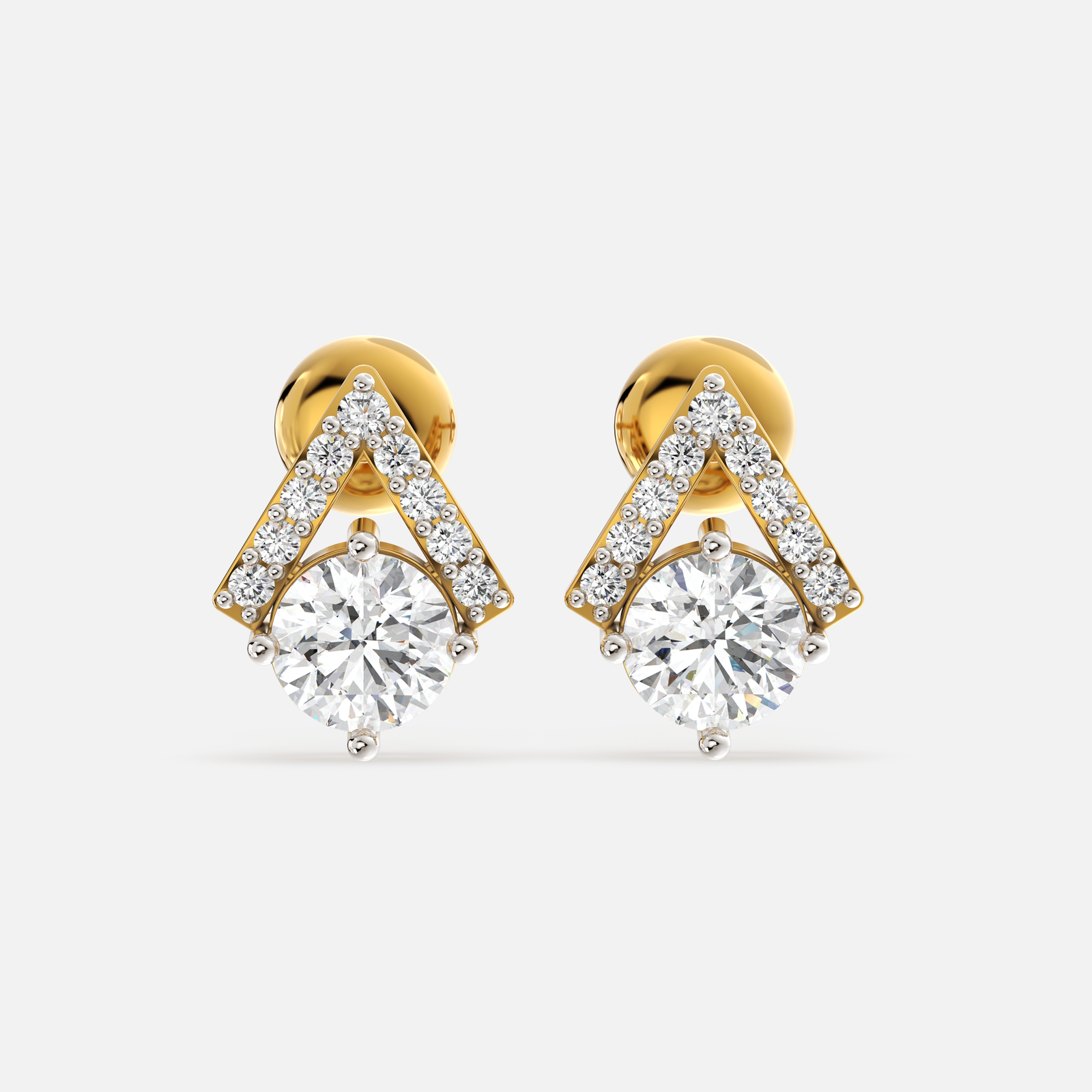 Arrow Bloom Diamond Earrings
