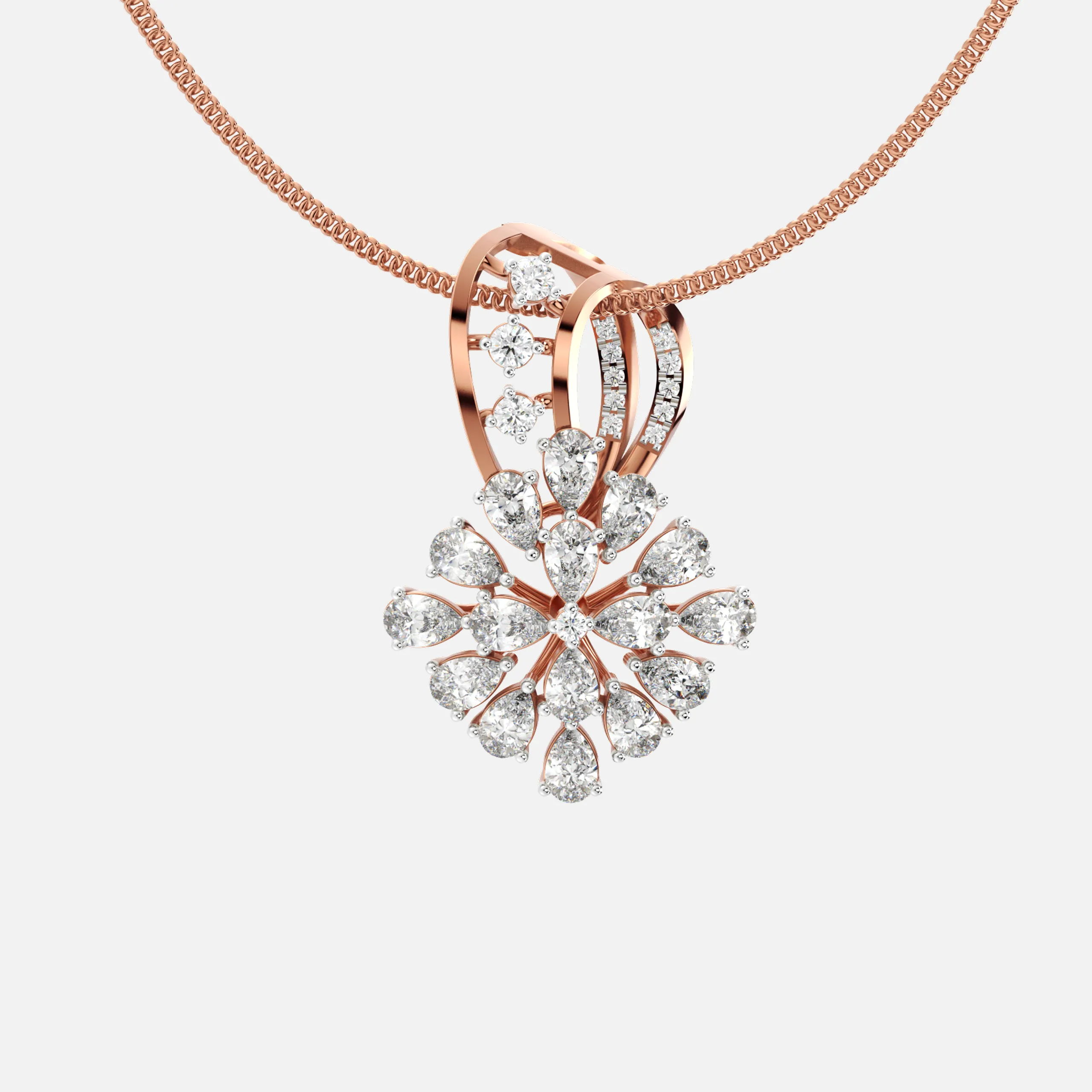 Lunara Bloom Diamond Pendant