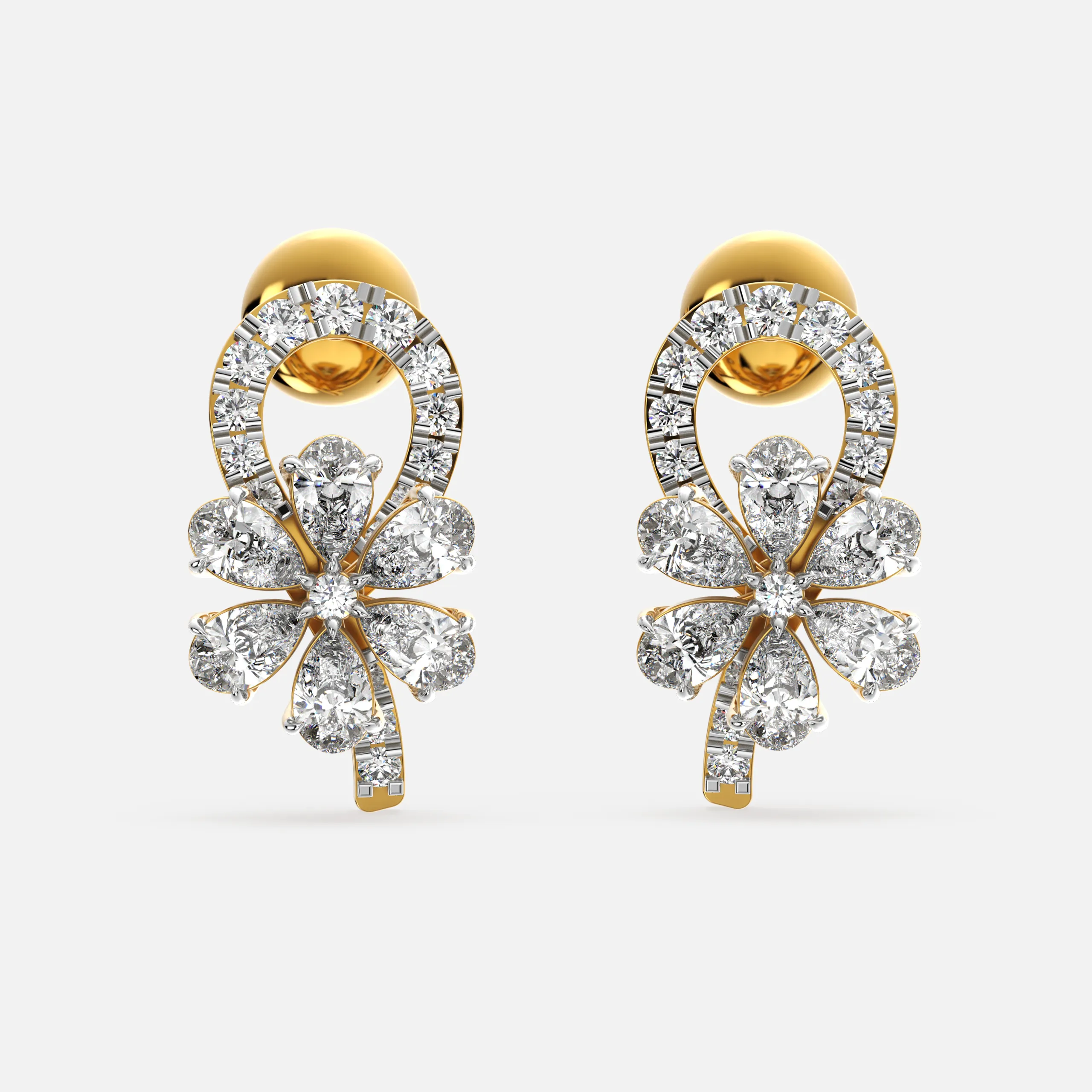Flora Loop Diamond Earrings