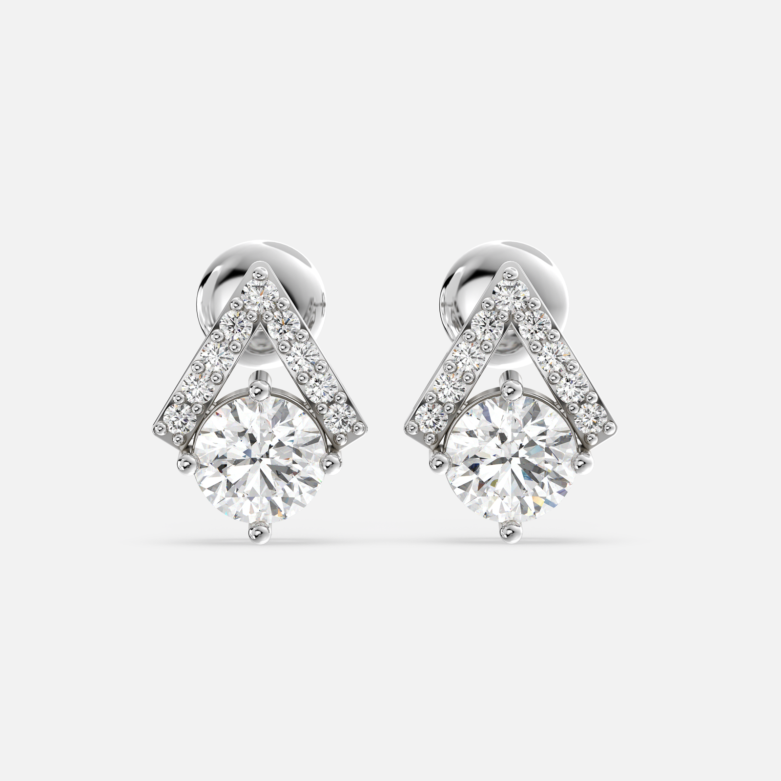 Arrow Bloom Diamond Earrings