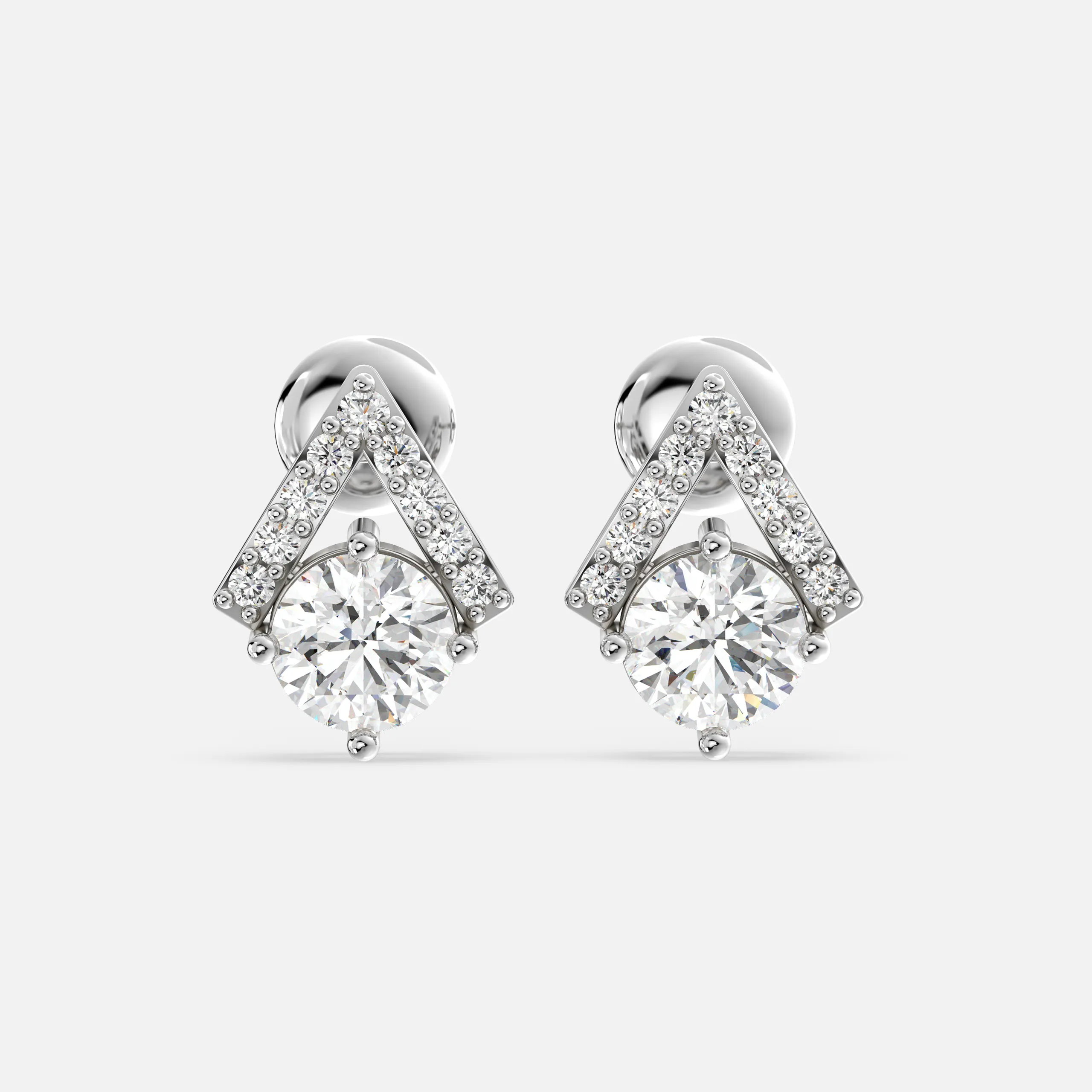 Arrow Bloom Diamond Earrings