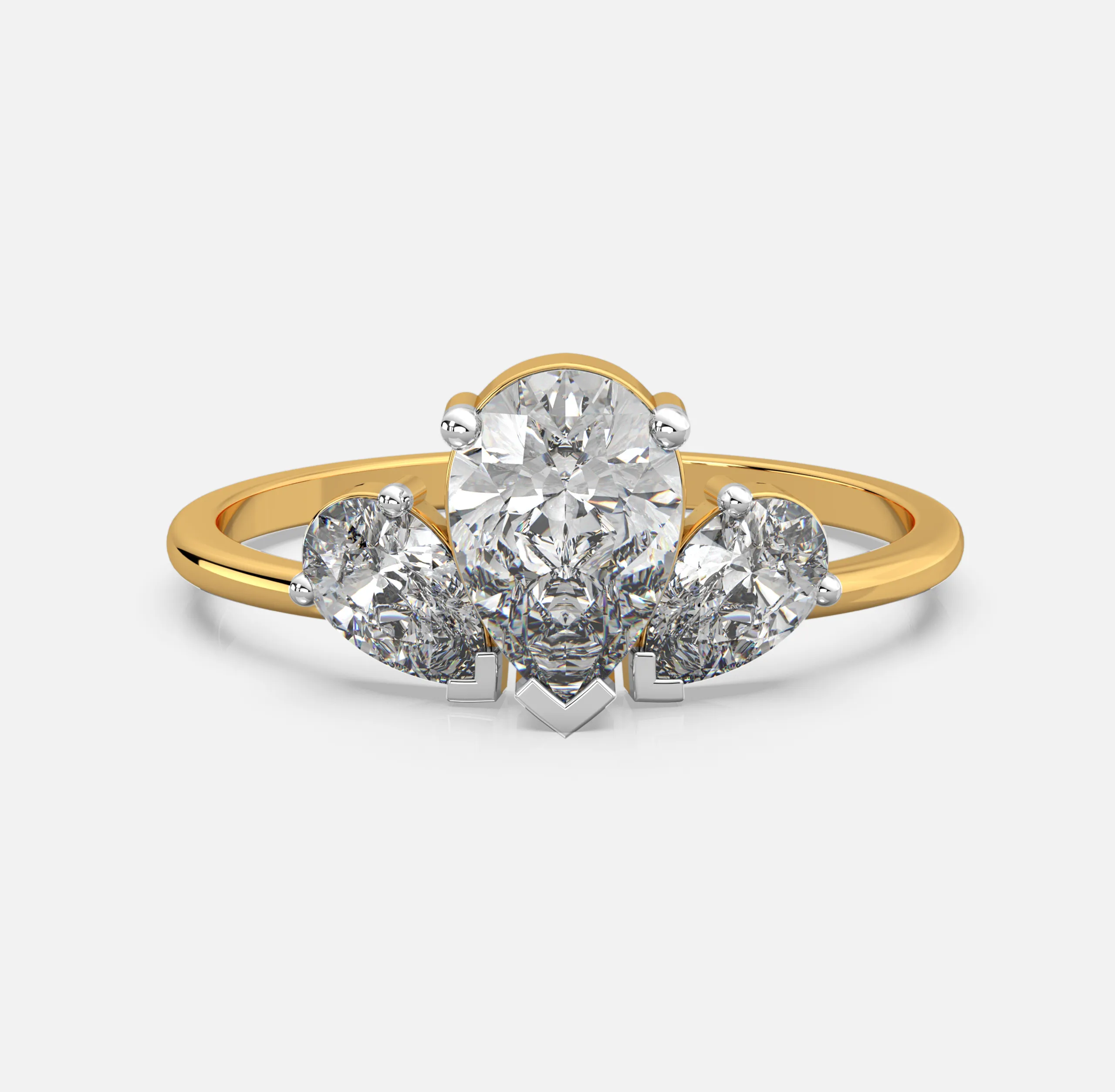 Pear Trio Diamond Ring