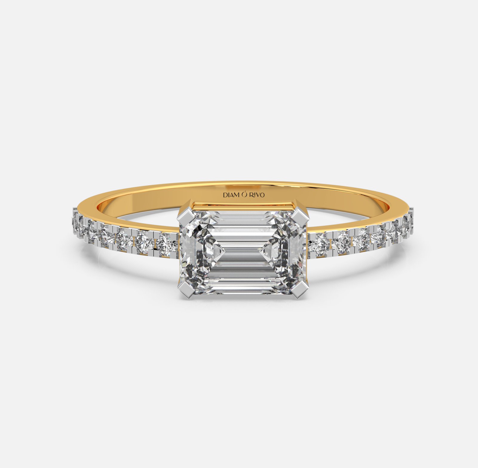 Emerald Radiance Diamond Band Ring