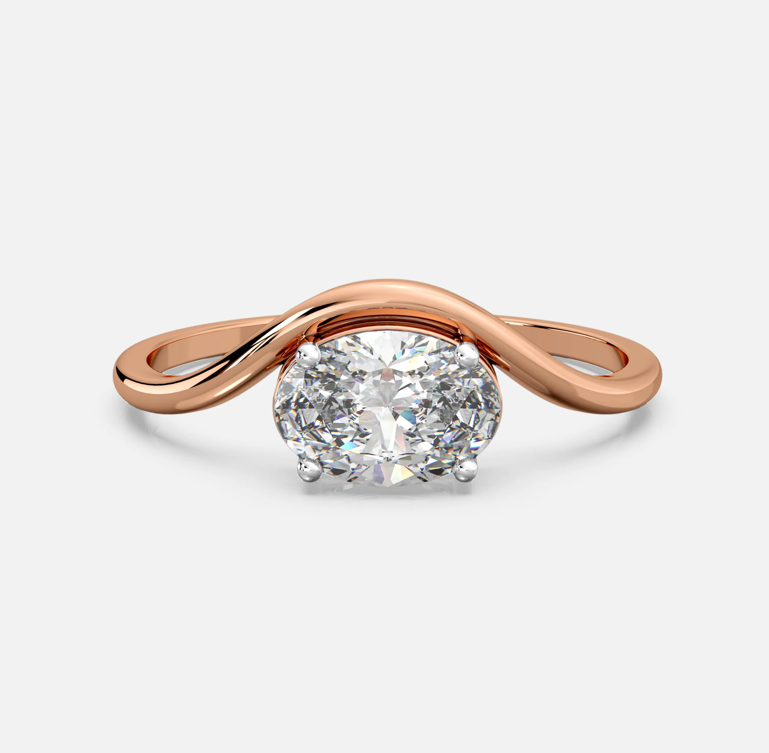 Serene Crest Diamond Ring