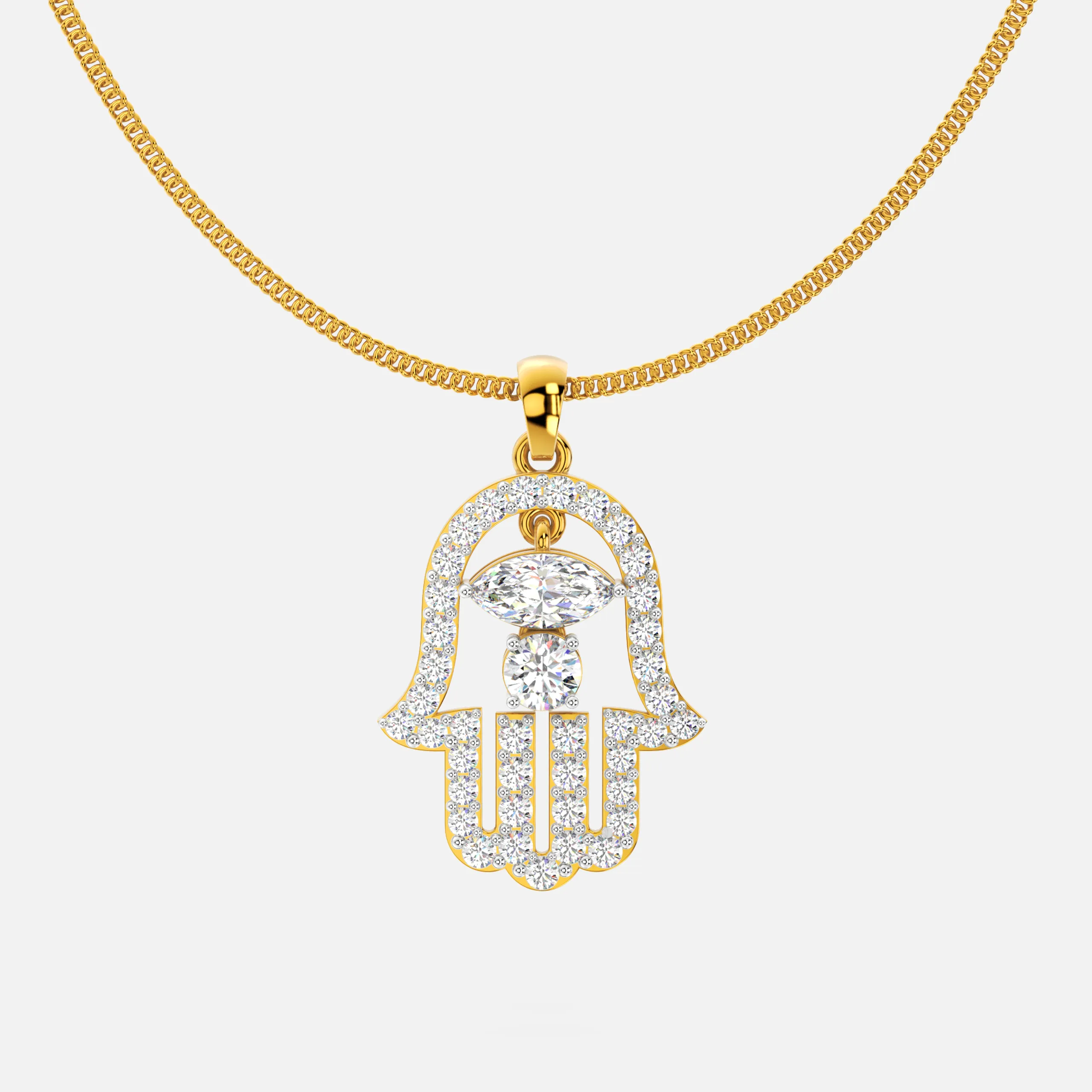 Heavenly Palm Diamond Pendant