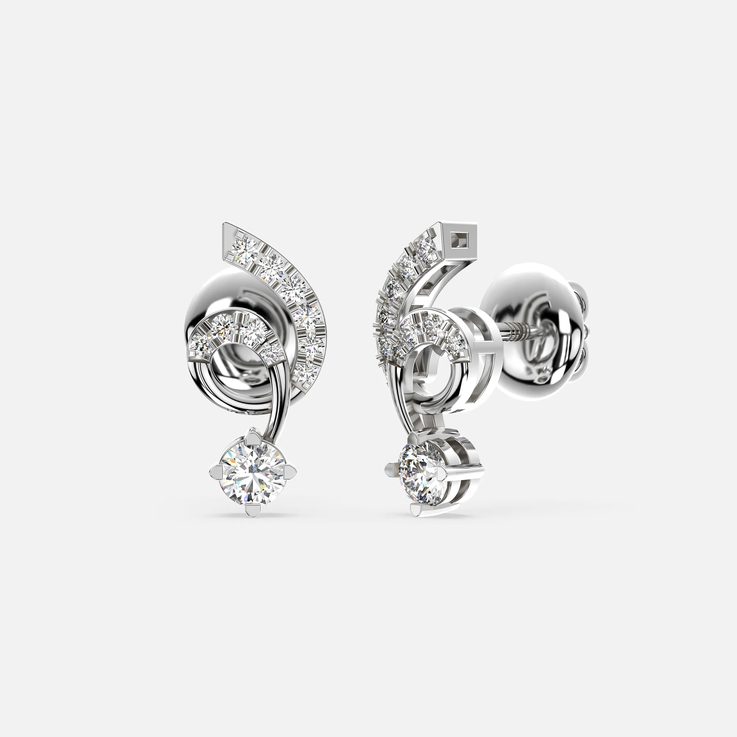 Celeste Curve Diamond Earrings